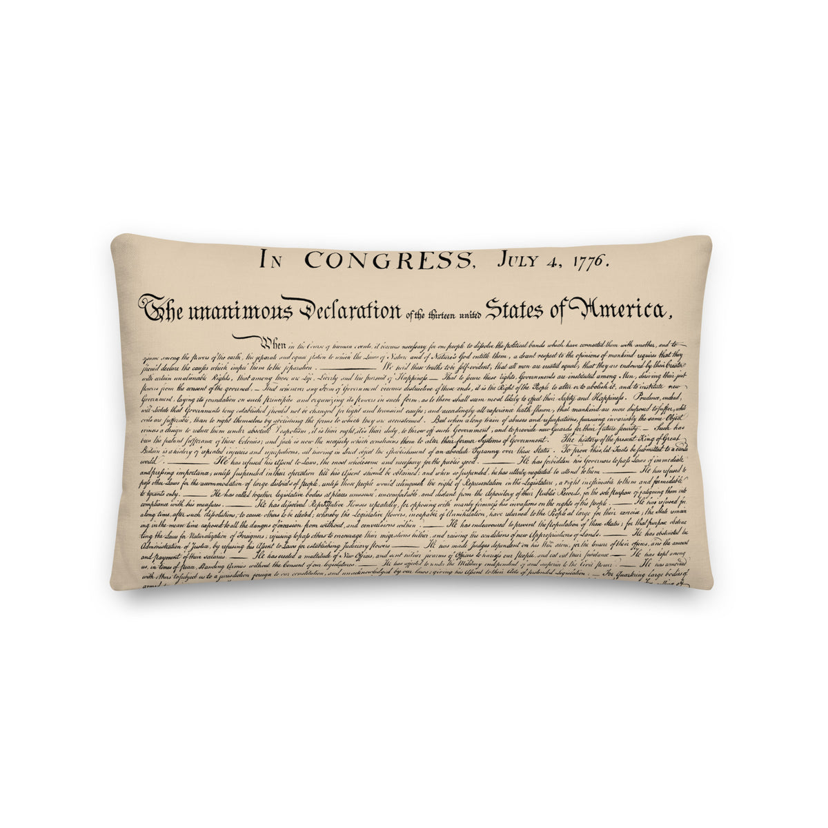 Declaration of Independence Throw Pillow