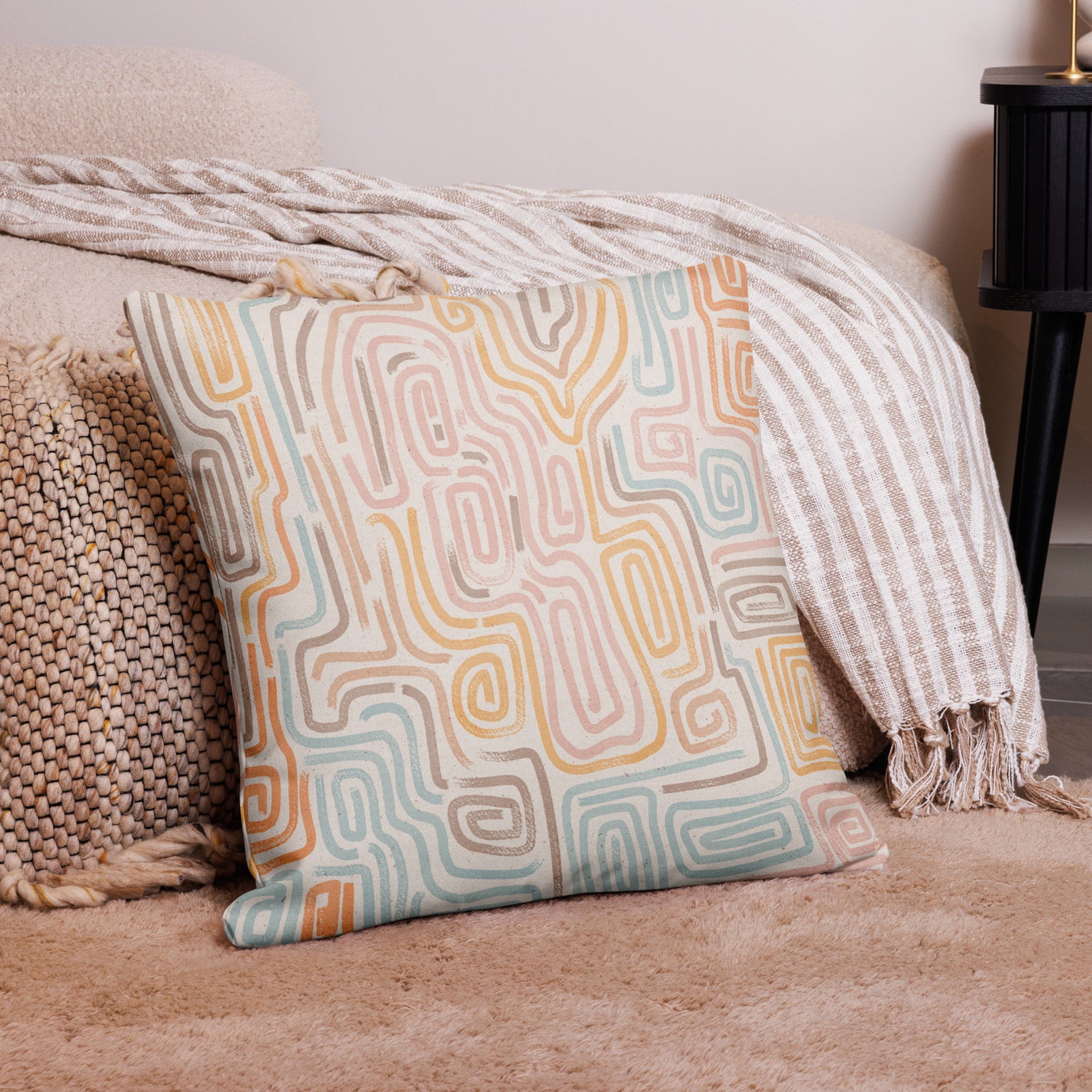 Abstrakt Serenity Throw Pillow