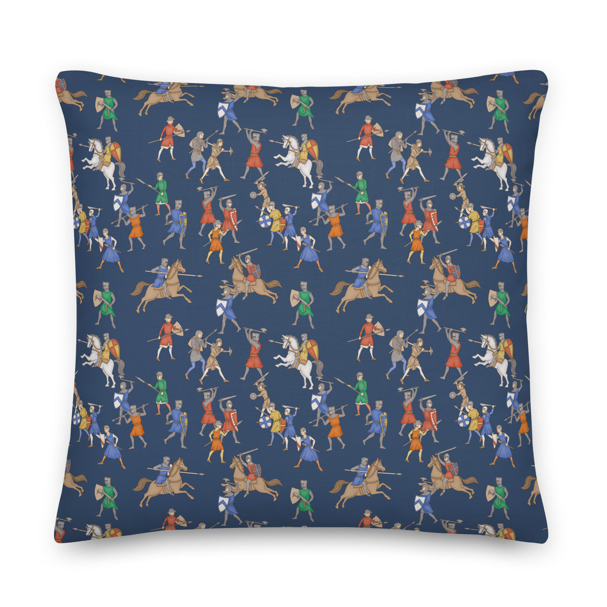 Medieval Battle Throw Pillow
