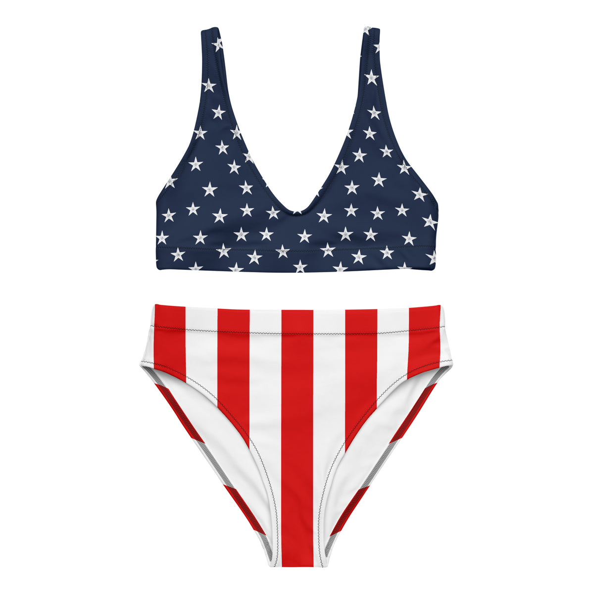 Lady Liberty High-Waisted Two-Piece Swimsuit
