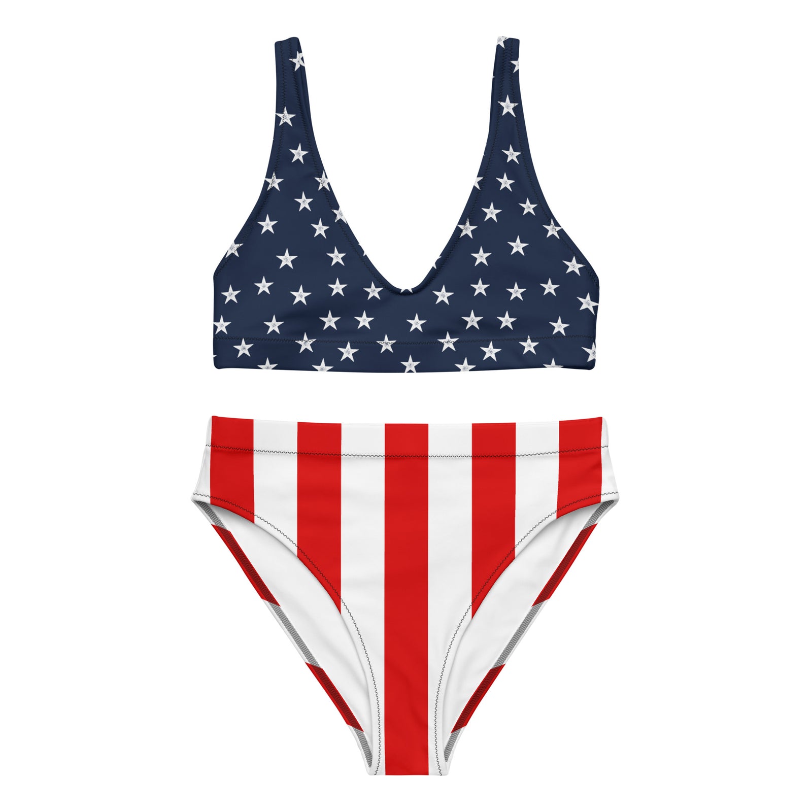 Handkerchief Recycled high-waisted bikini - Liberty Maniacs