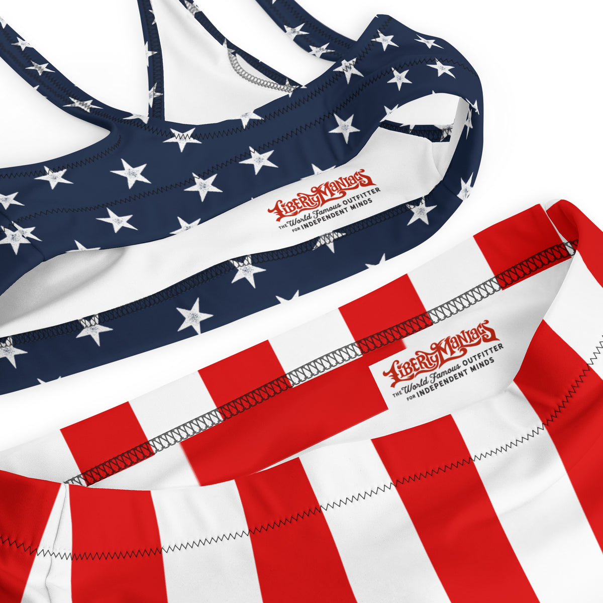 Lady Liberty High-Waisted Two-Piece Swimsuit