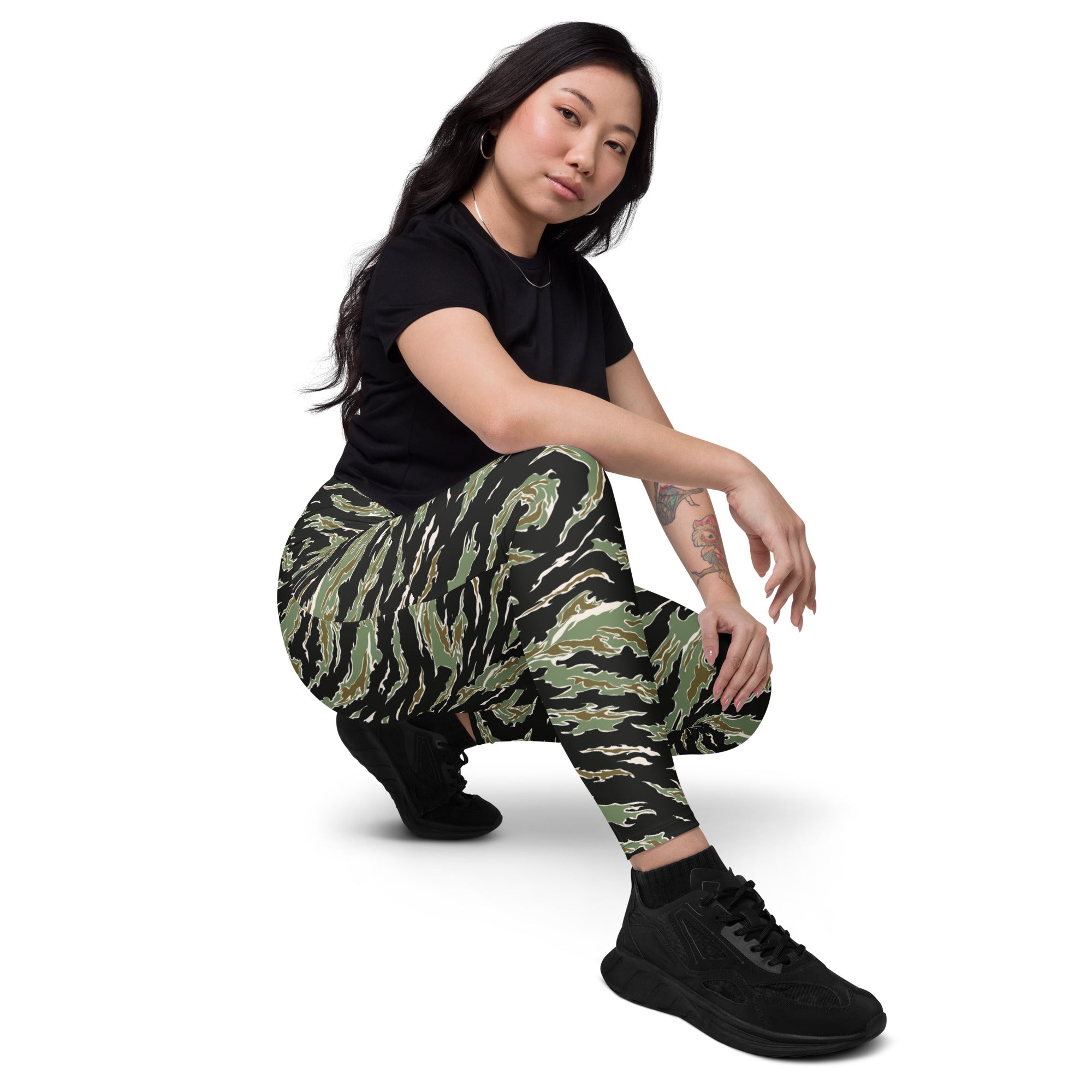 tiger lily leggings Tiger Stripe Camo Leggings with Pockets L