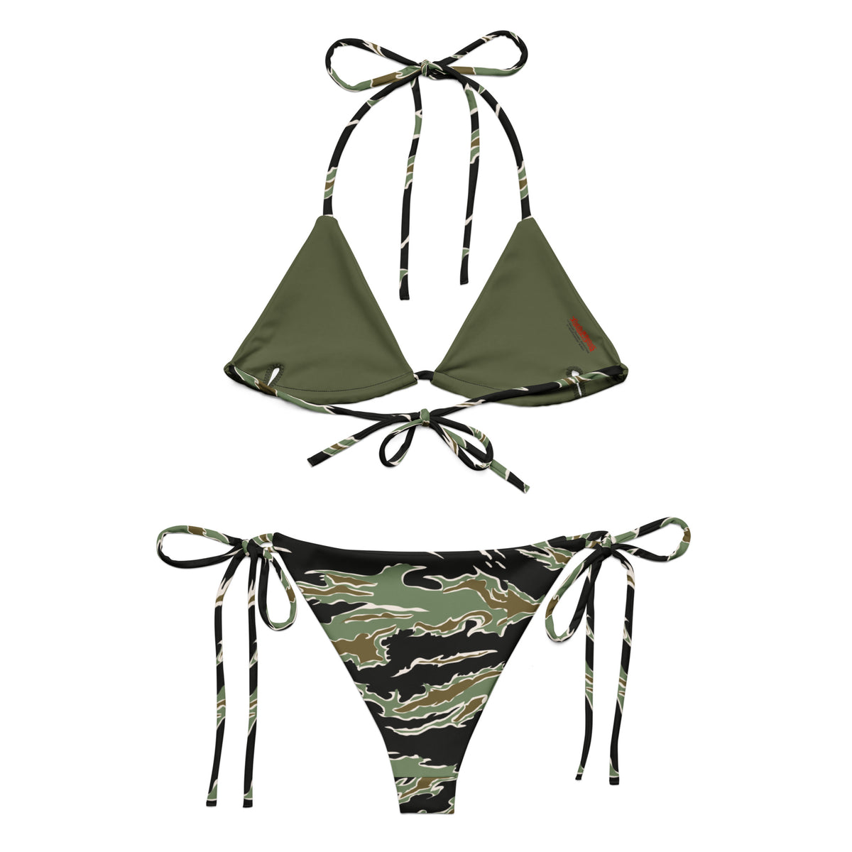 Tiger Stripe Jungle Camouflage String Bikini