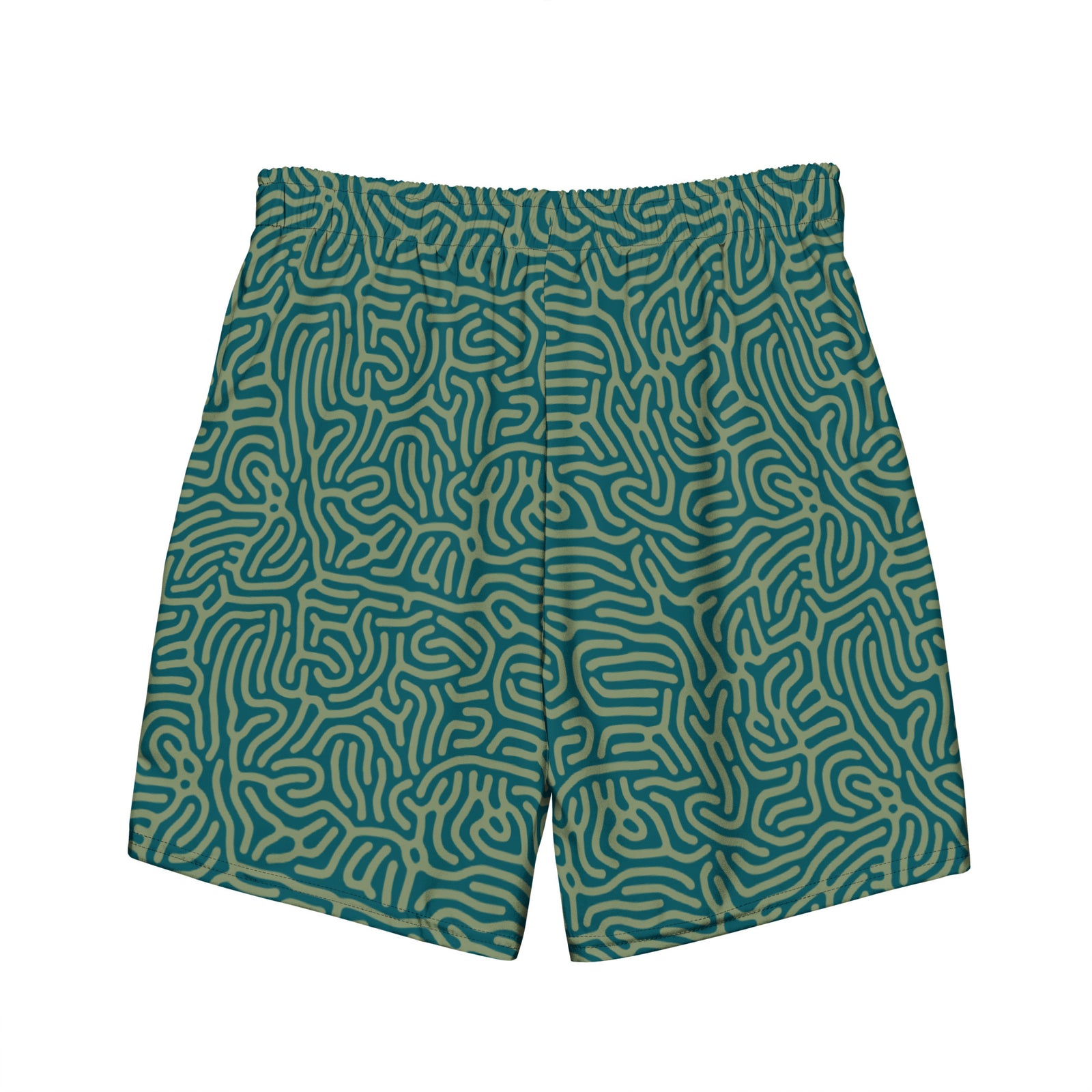 Maze Coral Cerulean Men's swim trunks