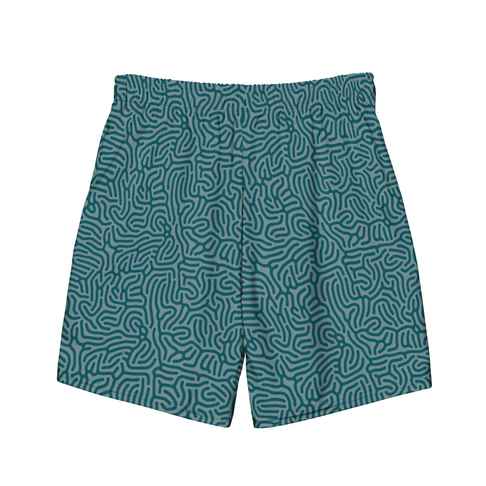Maze Coral Sherpa Blue Men's Swim Trunks