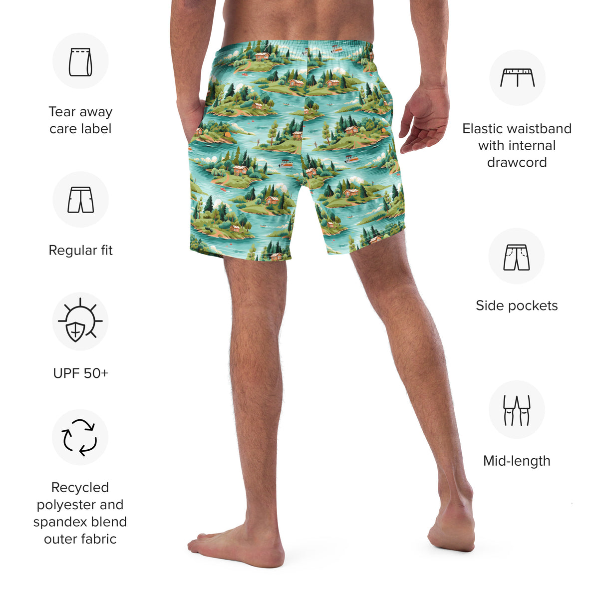 Up North Men&#39;s Swim Trunks