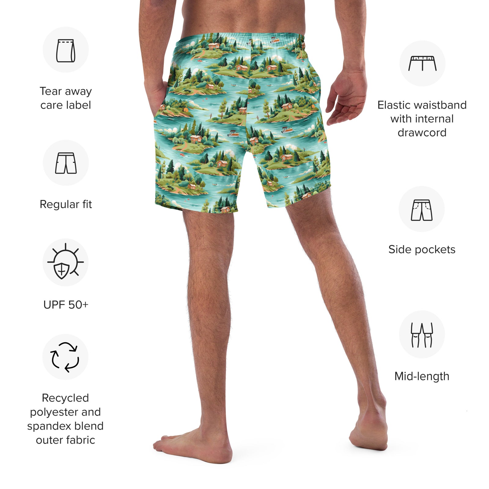 Up North Men's Swim Trunks