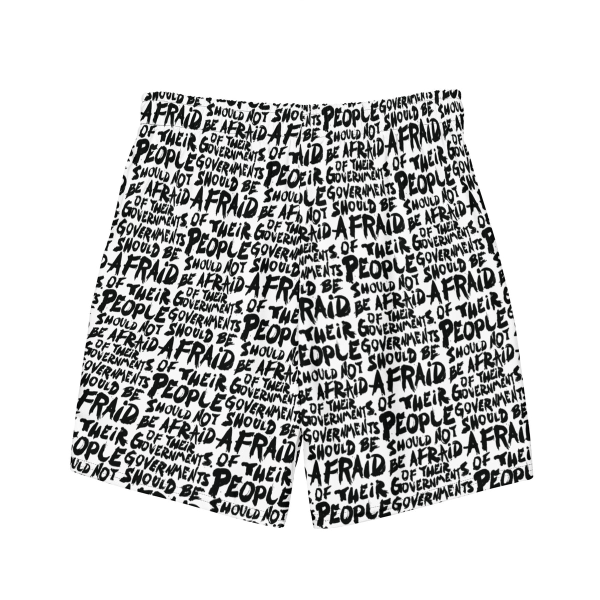 People Should Not Be Afraid of Their Governments Jefferson Quote Men&#39;s Swim Trunks