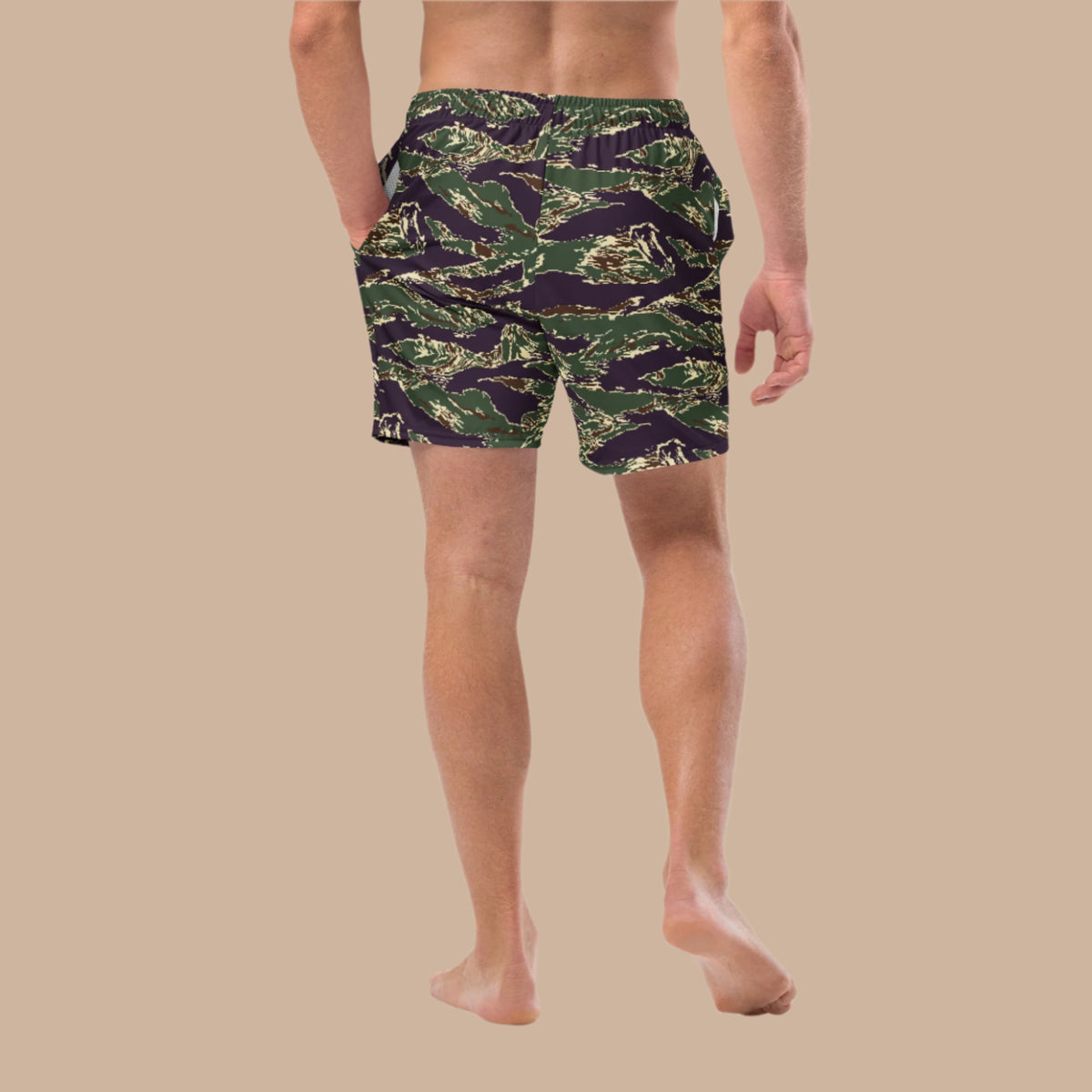 Taiwan ROC Marine Corps Digital Tiger Stripe Camo Men&#39;s Swim Trunks