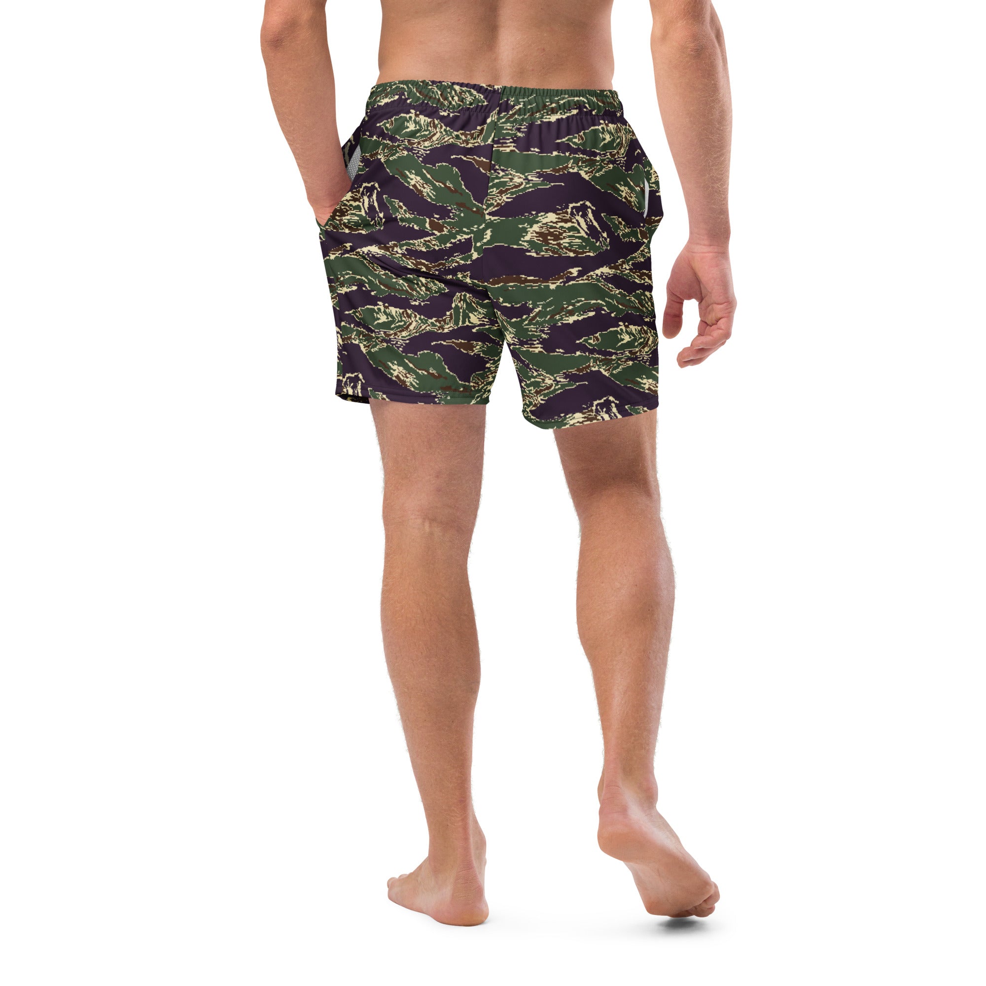 Taiwan ROC Marine Corps Digital Tiger Stripe Camo Men's Swim Trunks