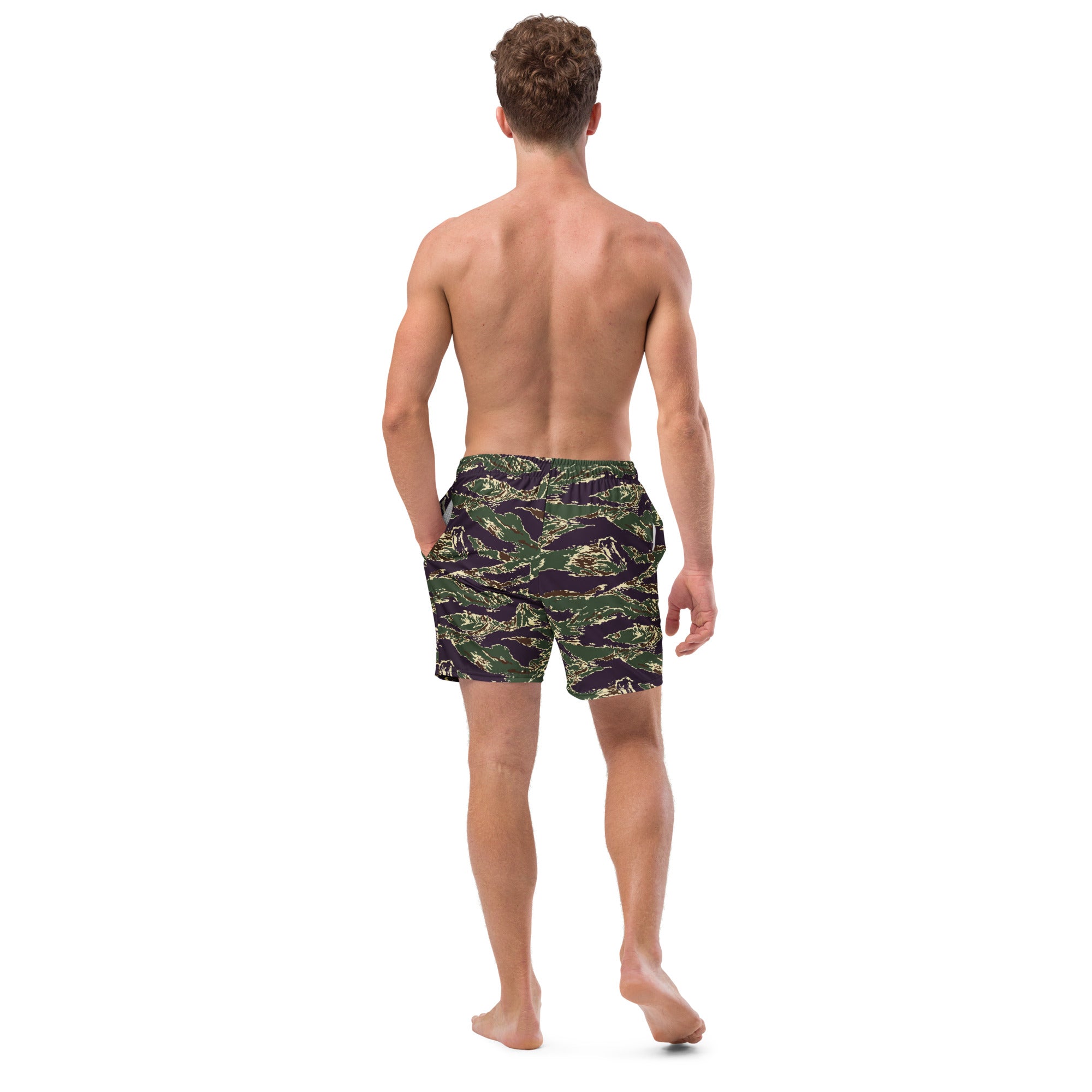 Taiwan ROC Marine Corps Digital Tiger Stripe Camo Men's Swim Trunks