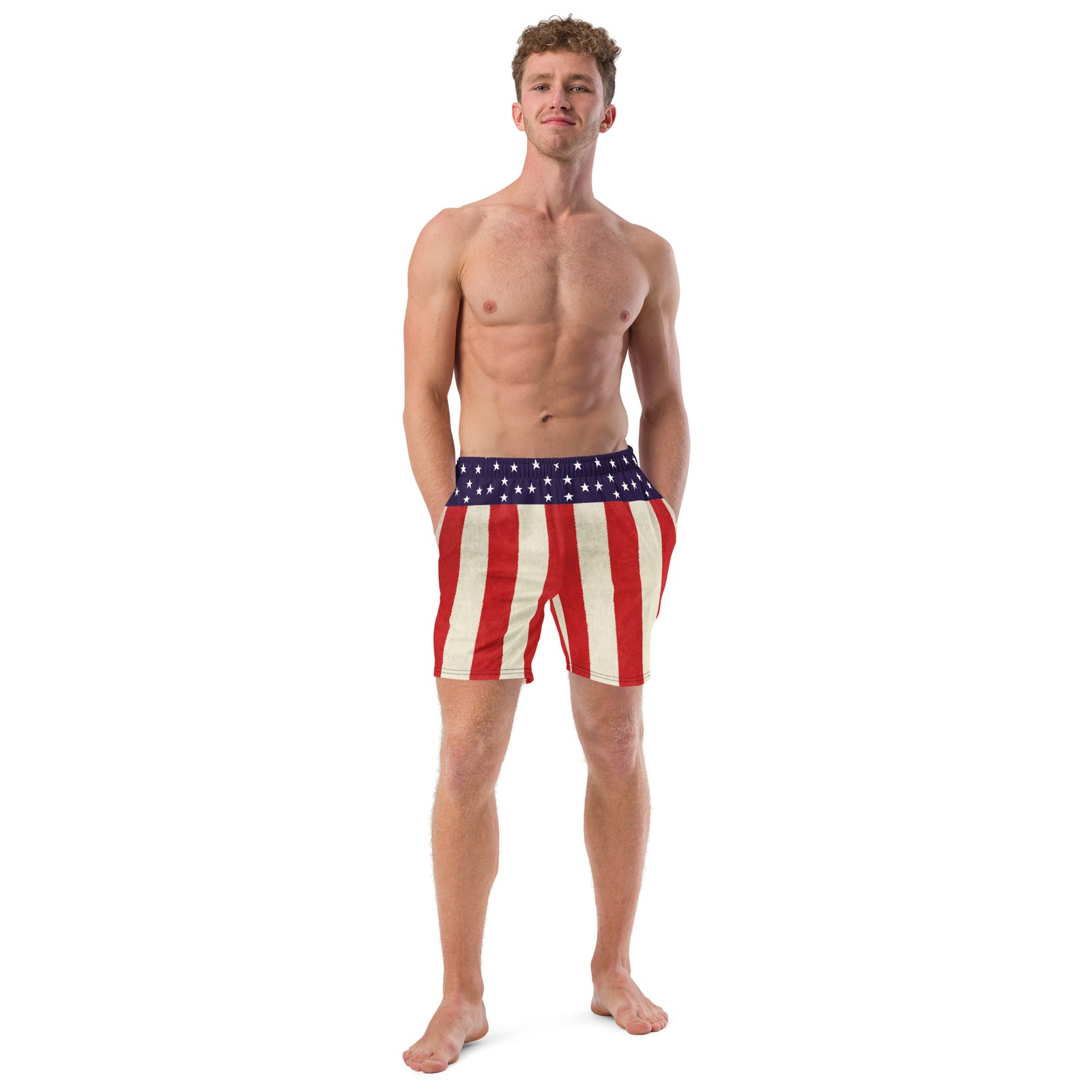 Americana Men's Stars and Bars Swim Trunks