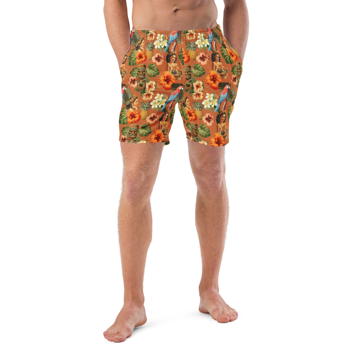 Palm Tree of Liberty Men&#39;s Swim Trunks