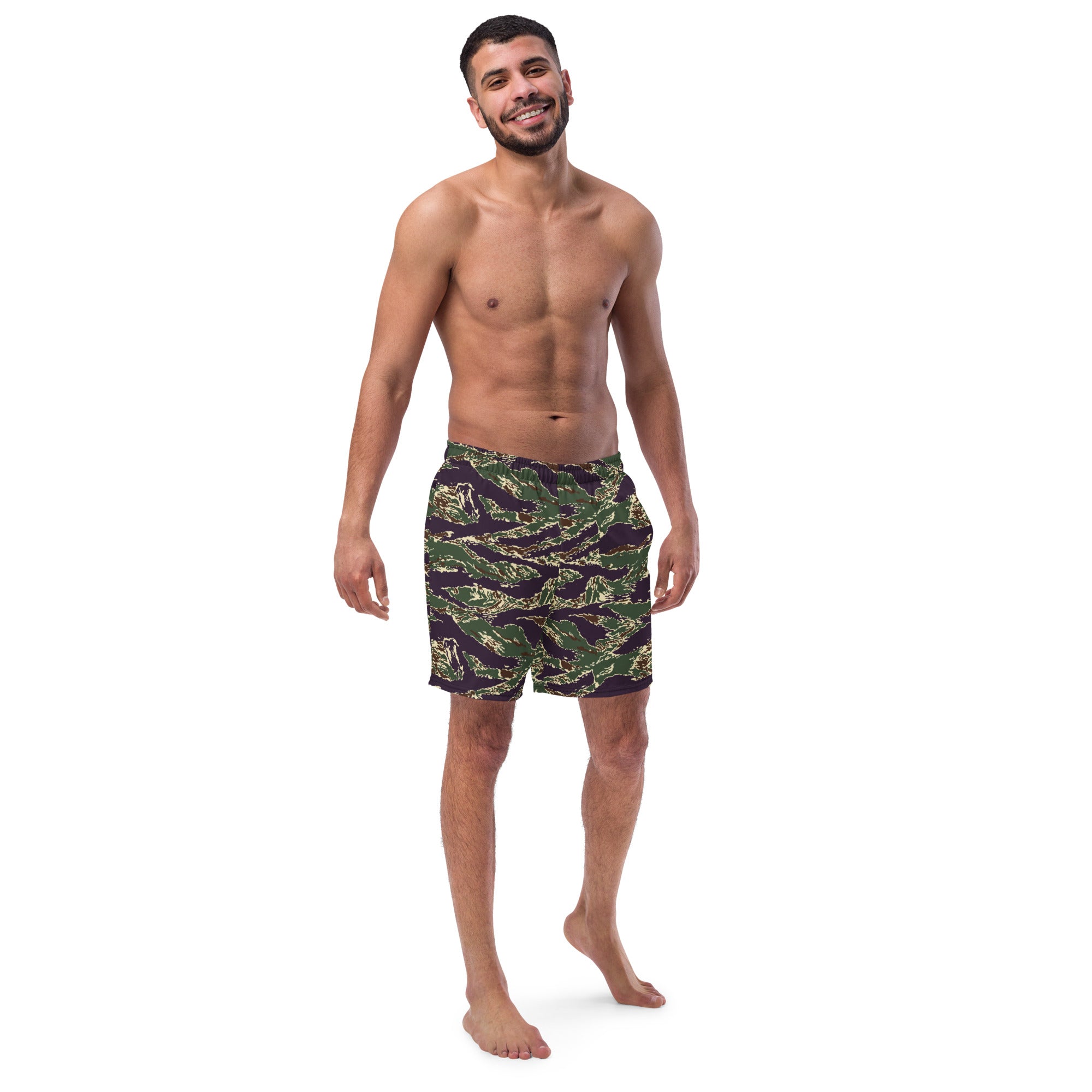 Taiwan ROC Marine Corps Digital Tiger Stripe Camo Men's Swim Trunks