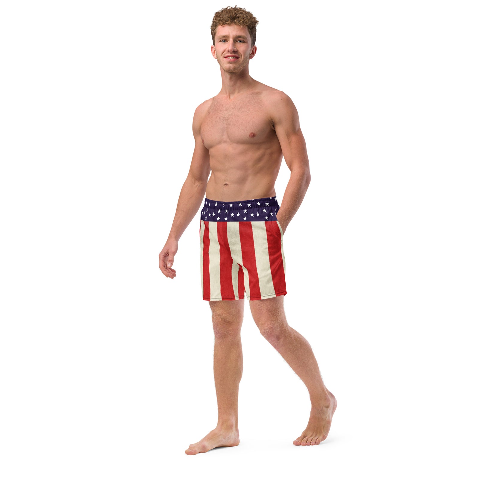 Americana Men's Stars and Bars Swim Trunks
