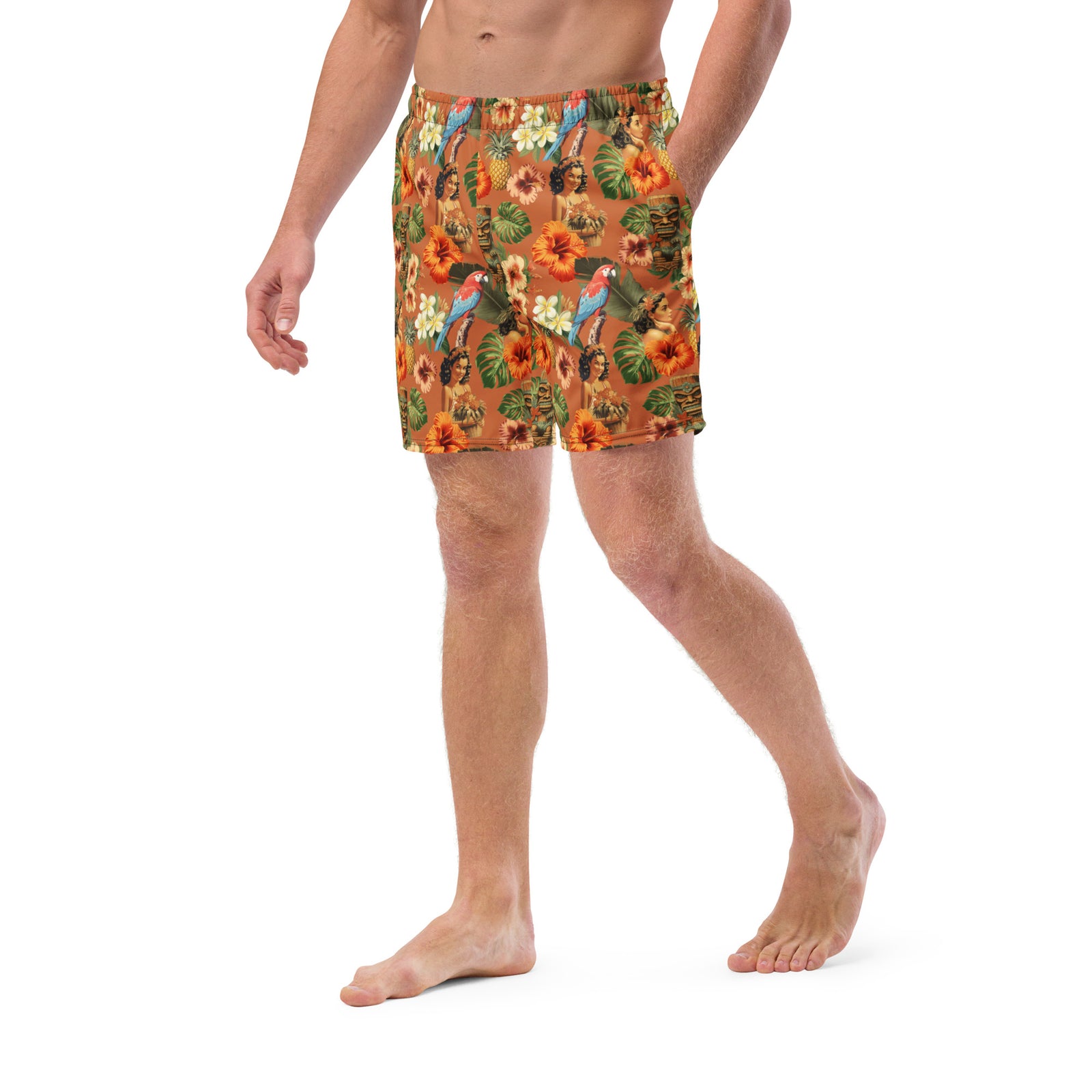 Palm Tree of Liberty Men's Swim Trunks