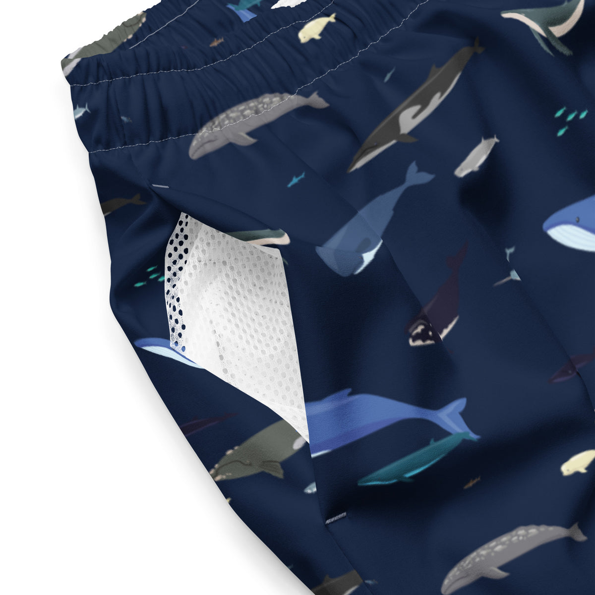 Whales Men&#39;s Swim Trunks