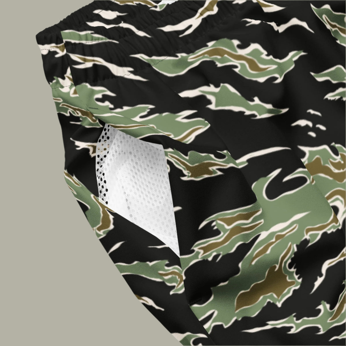 Tiger Stripe Camo Men&#39;s Swim Trunks