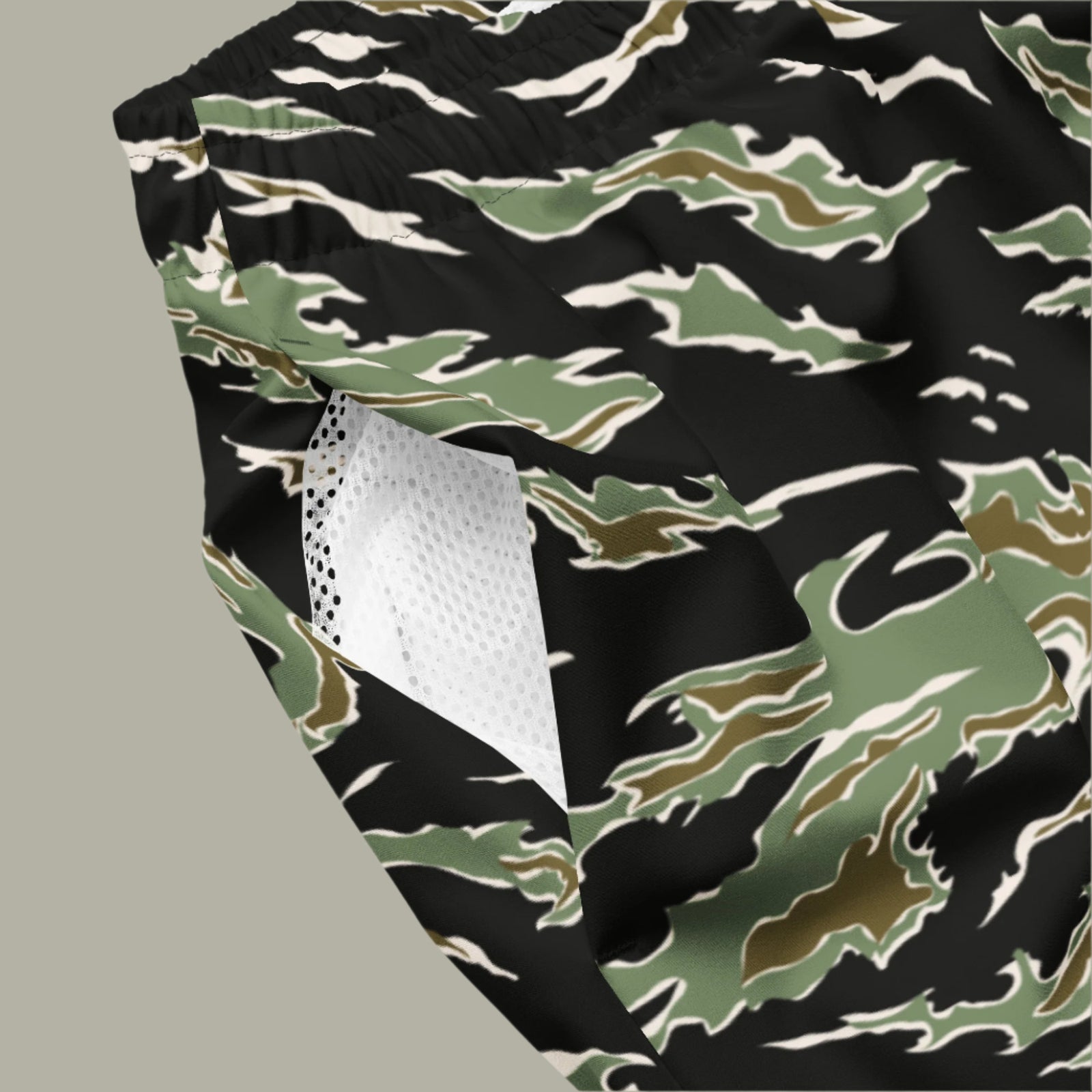 Tiger Stripe Camo Men's Swim Trunks
