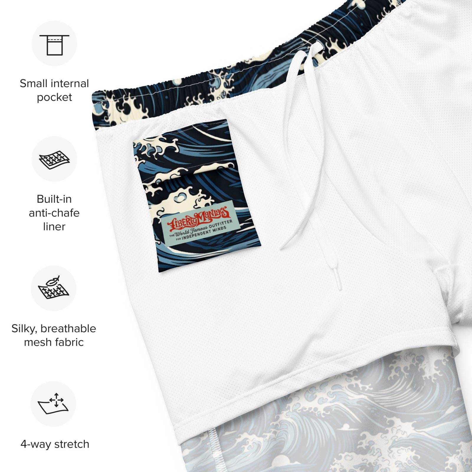 Great Waves Men's Swim Trunks