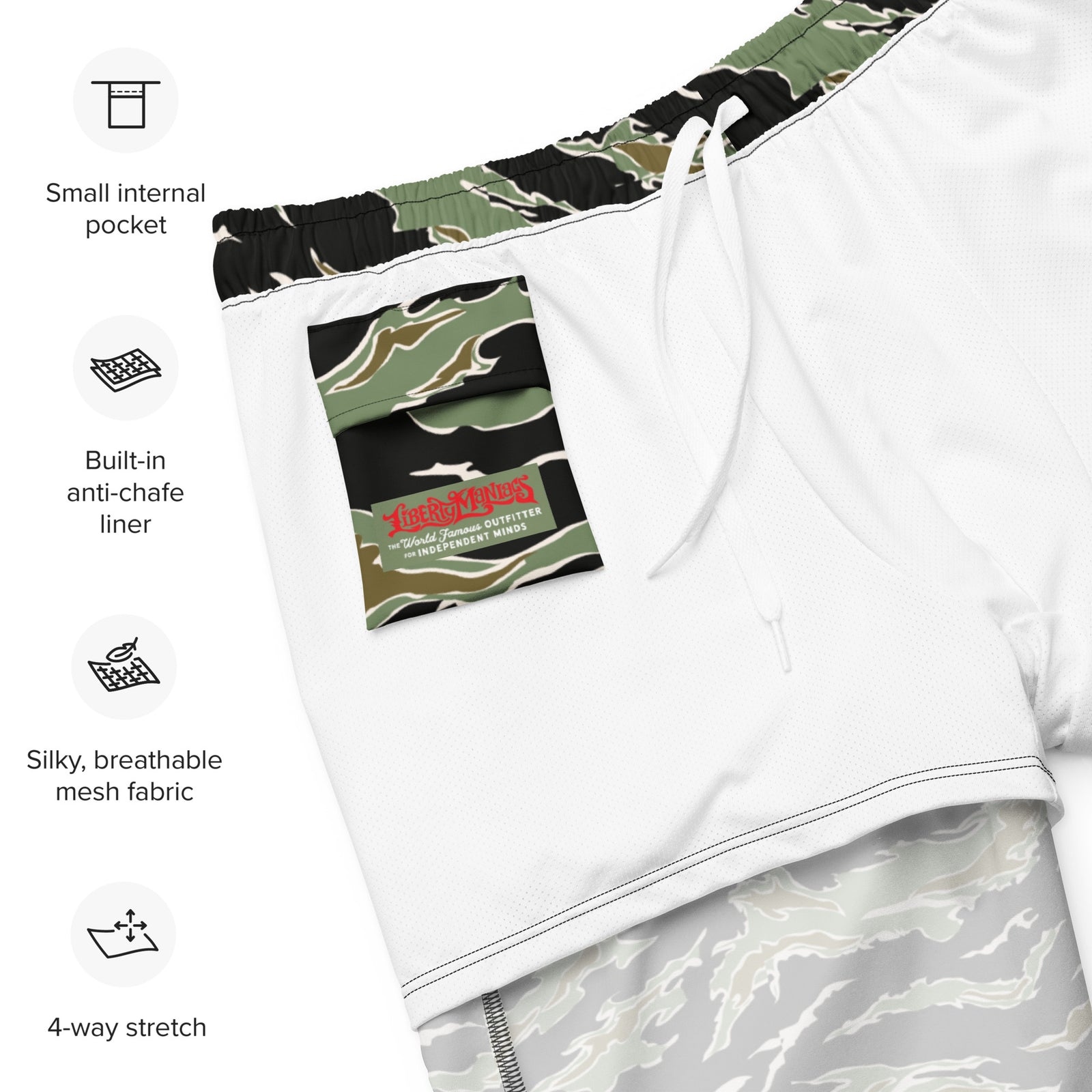 Tiger Stripe Camo Men's Swim Trunks