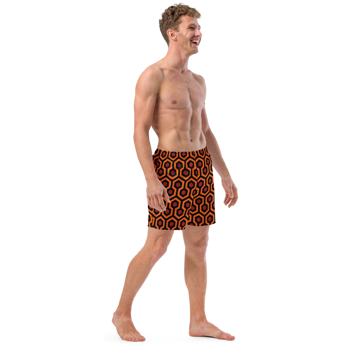 Red Rum Shining Pattern Men&#39;s Swim Trunks