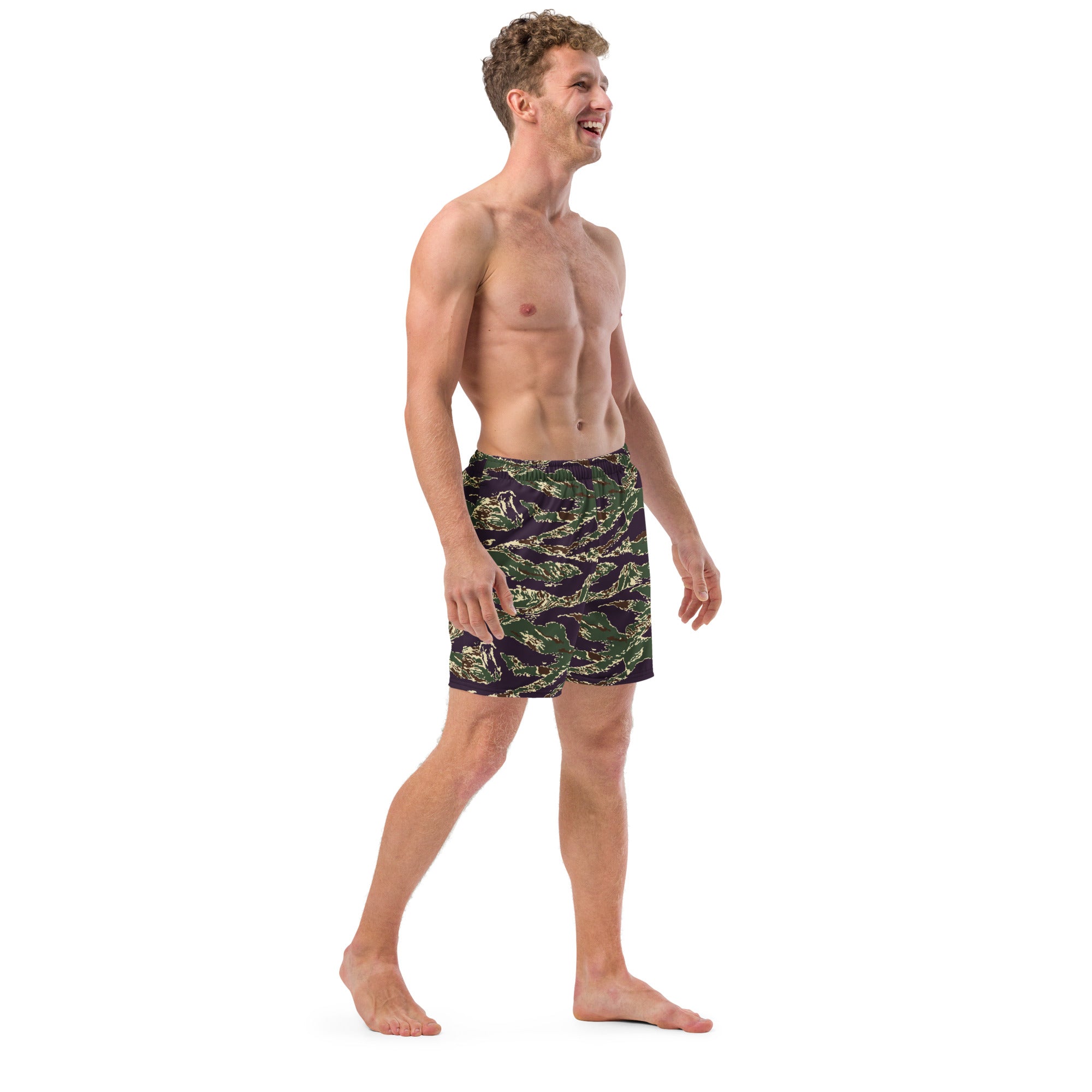 Taiwan ROC Marine Corps Digital Tiger Stripe Camo Men's Swim Trunks