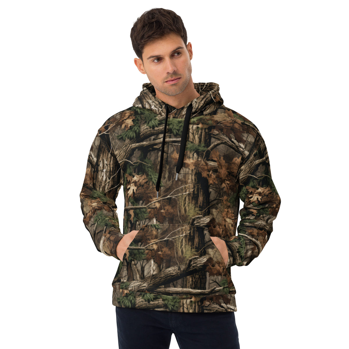MENS STEALTH CAMO WOODLAND HOODY cotton camouflage country springwatch  hoodie