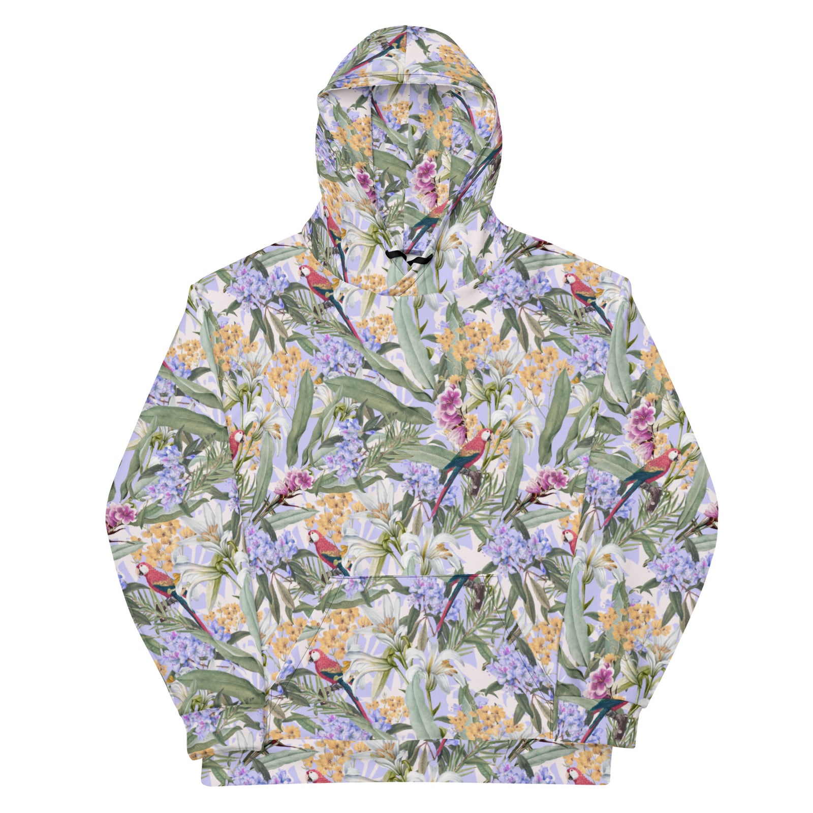 Parrot Bay Hawaiian Print Hoodie