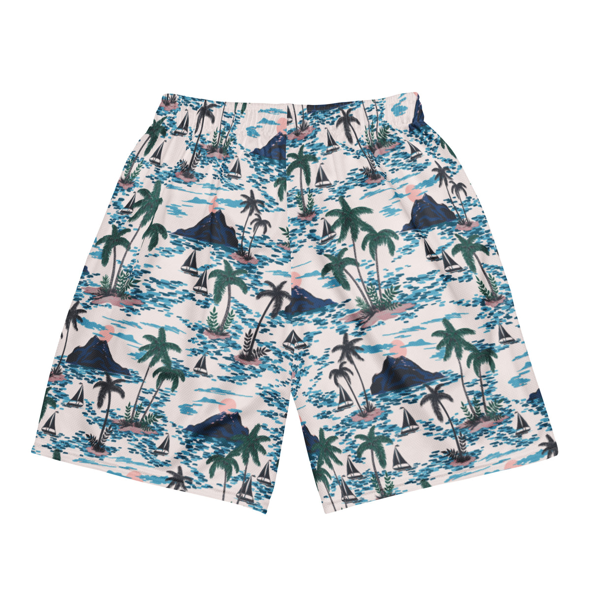 Midcentury Maniacs Hawaiian Mesh Athletic Shorts