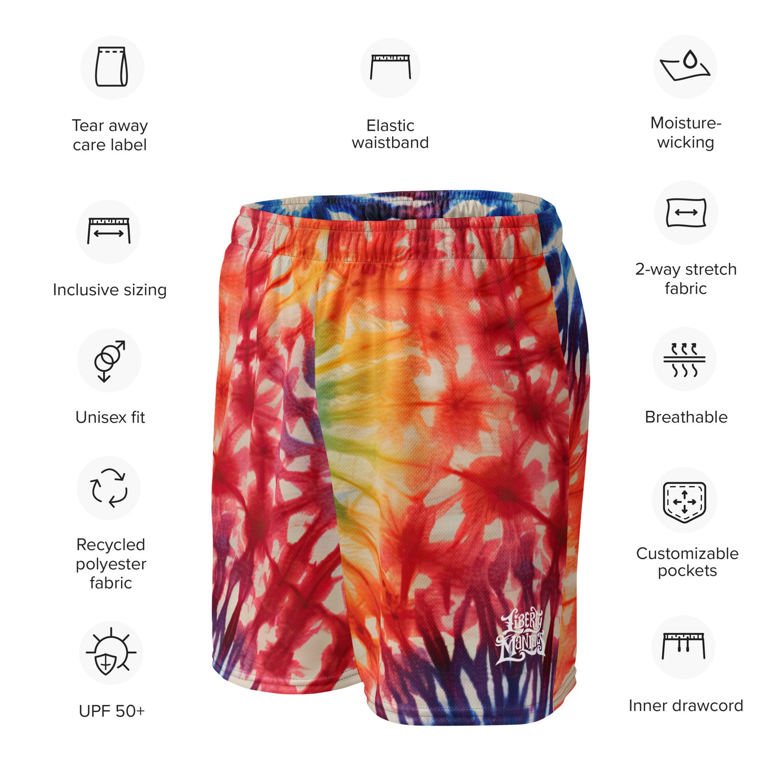 Tie Dye Mesh Shorts