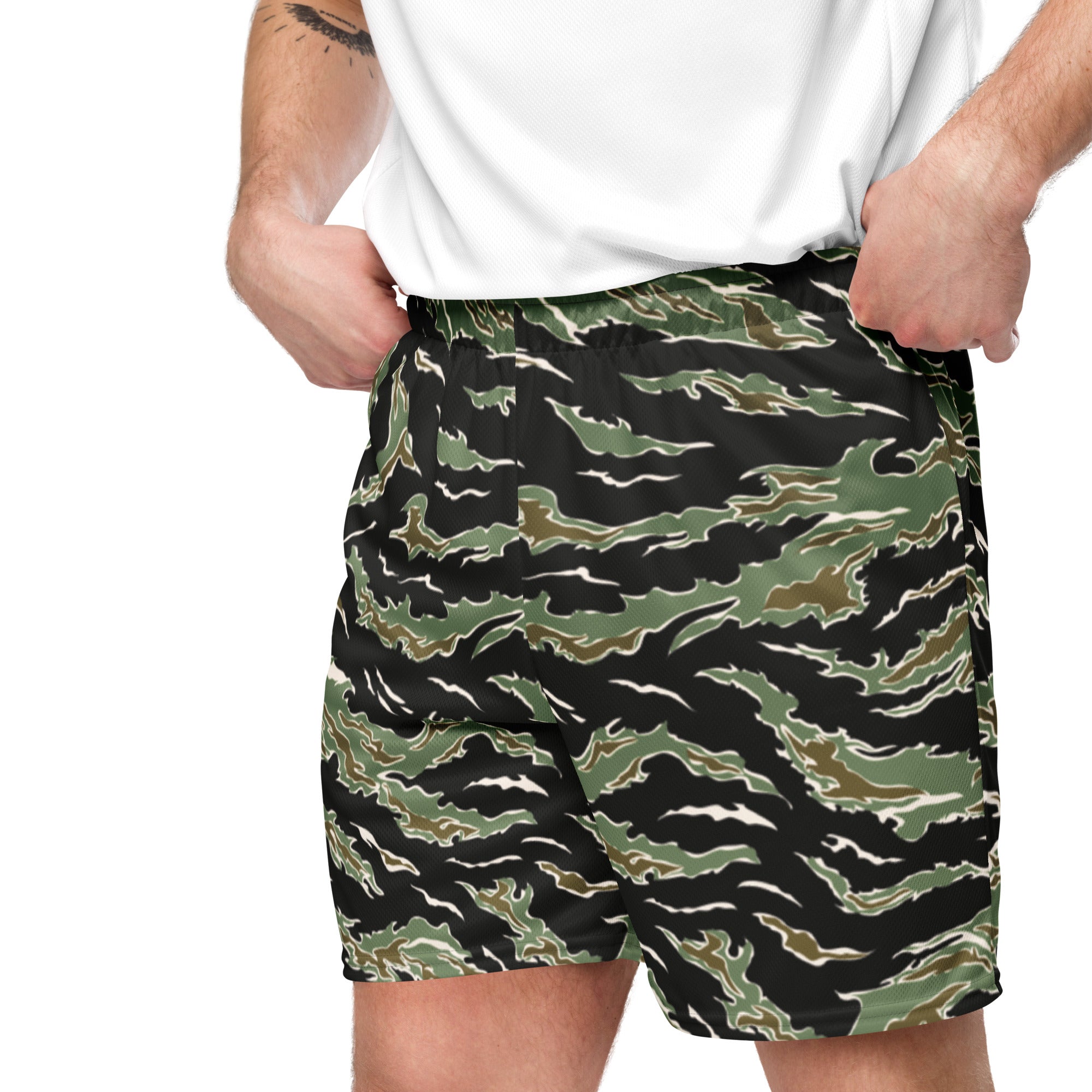 Tiger Stripe Camo Mesh Shorts