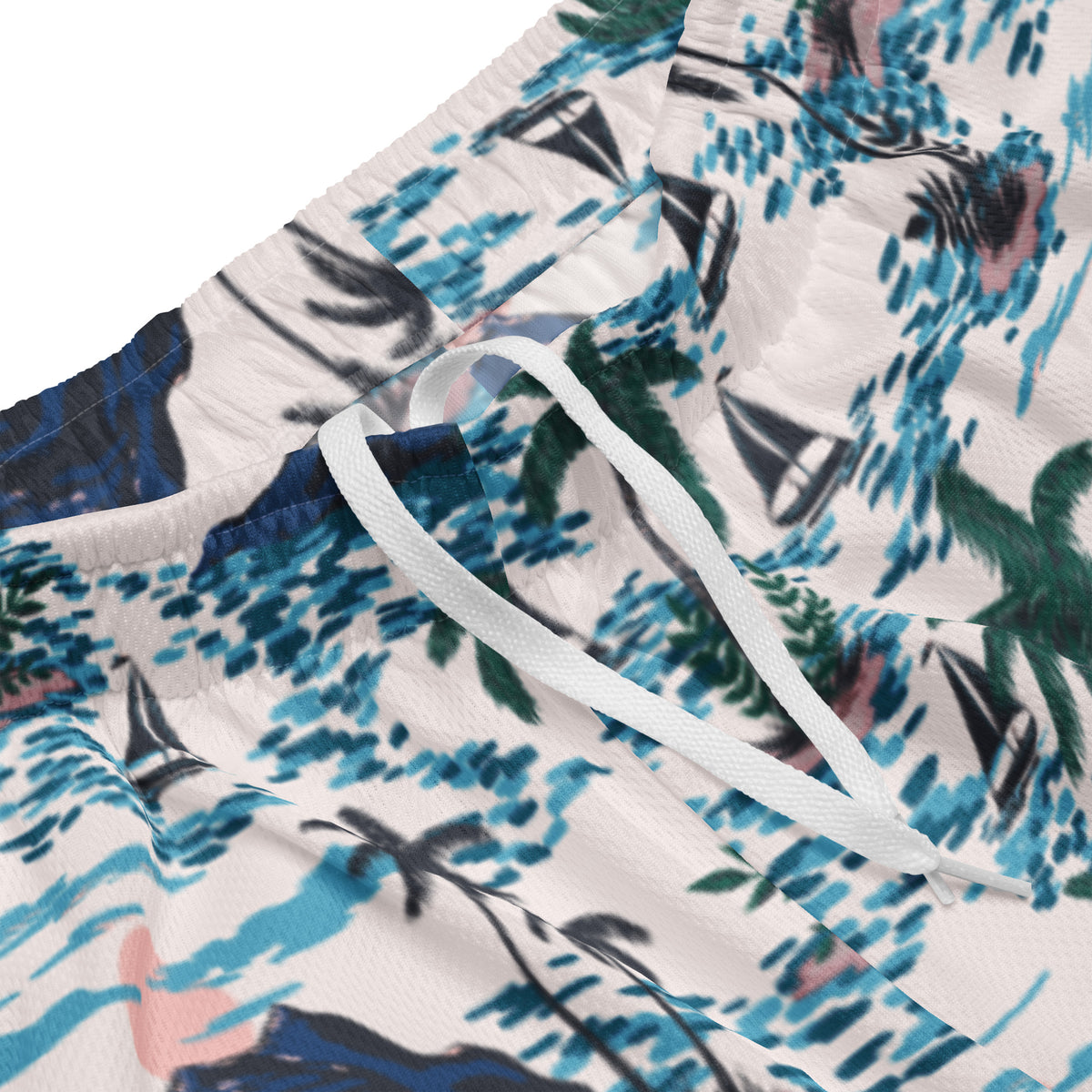 Midcentury Maniacs Hawaiian Mesh Athletic Shorts