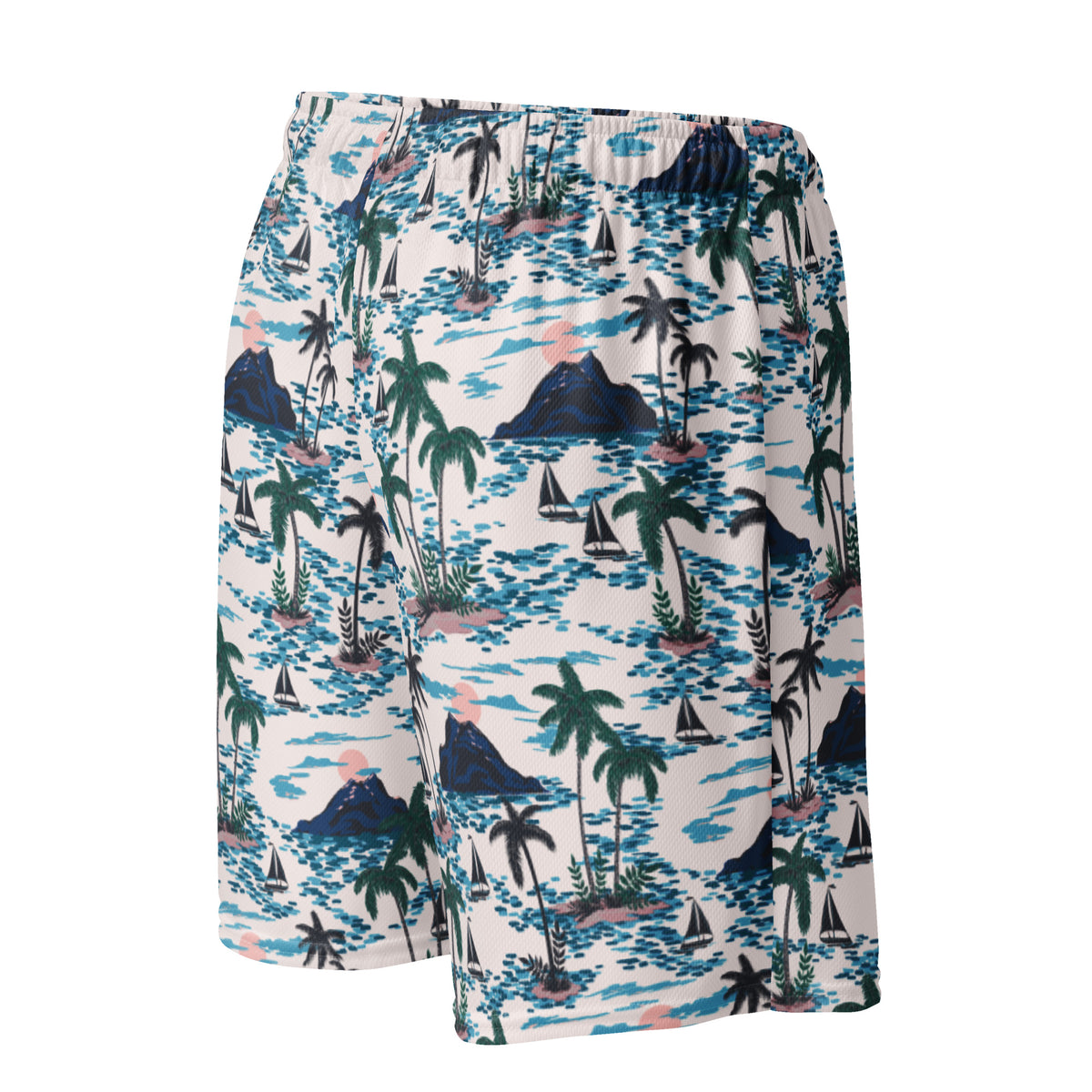 Midcentury Maniacs Hawaiian Mesh Athletic Shorts