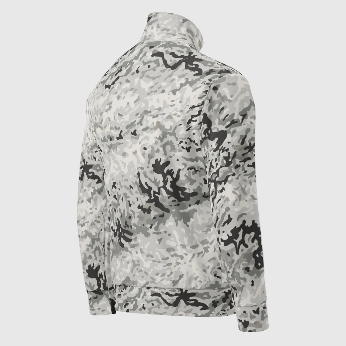 Camouflage-patterned jacket on a white background