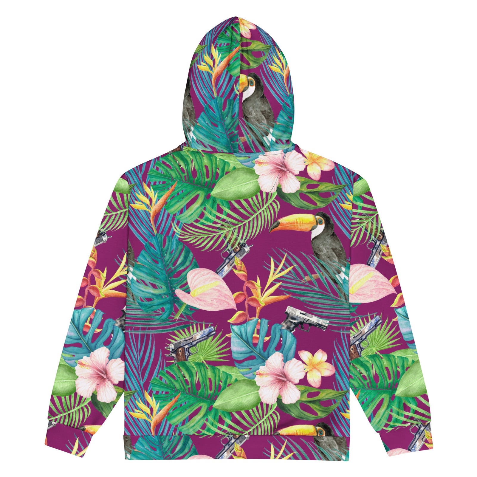 Hibiscus Bang Bang Hawaiian Zip Hoodie