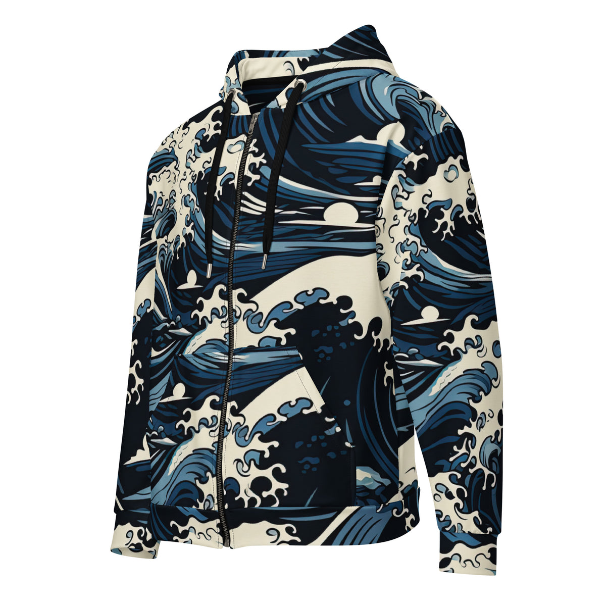 Great Waves zip hoodie