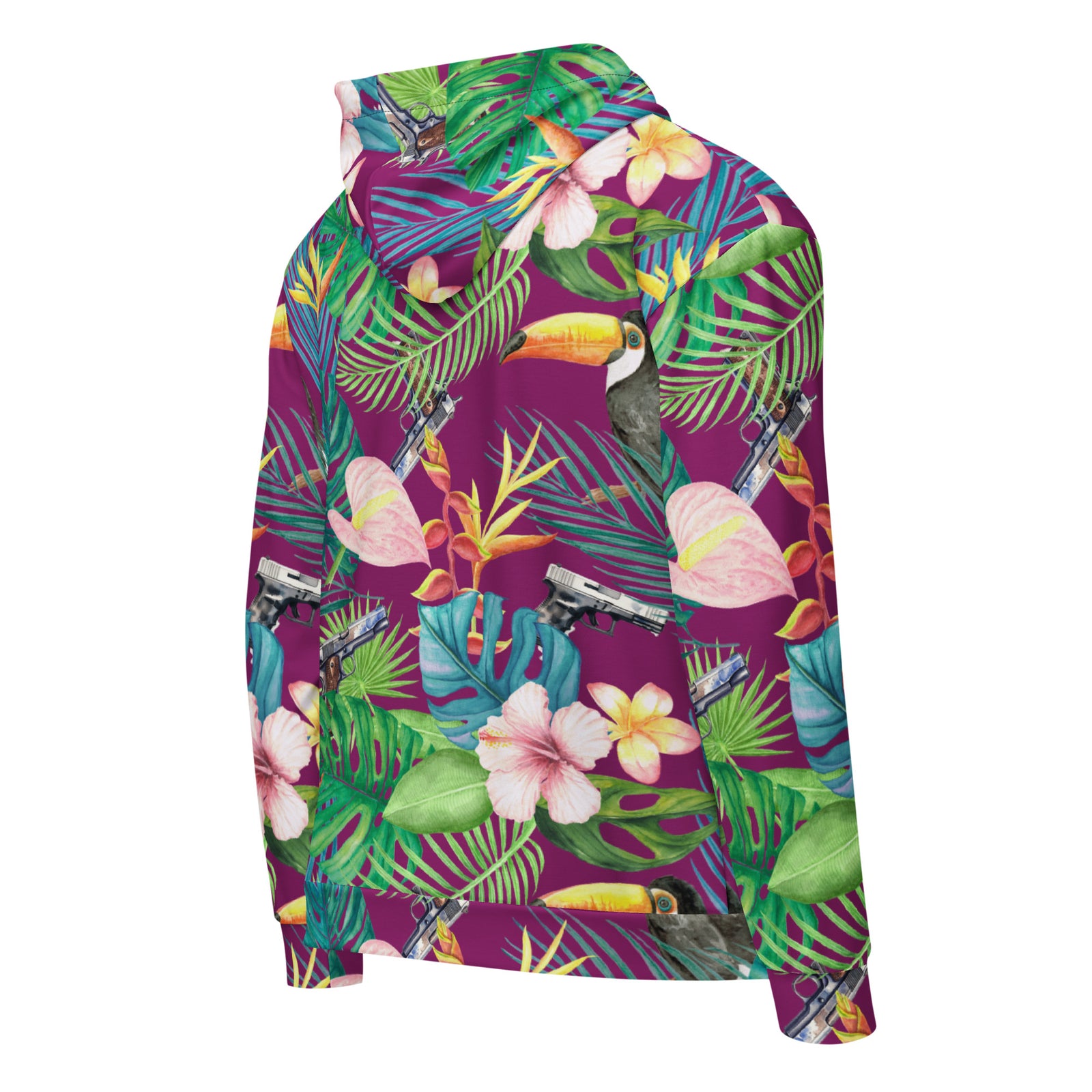 Hibiscus Bang Bang Hawaiian Zip Hoodie