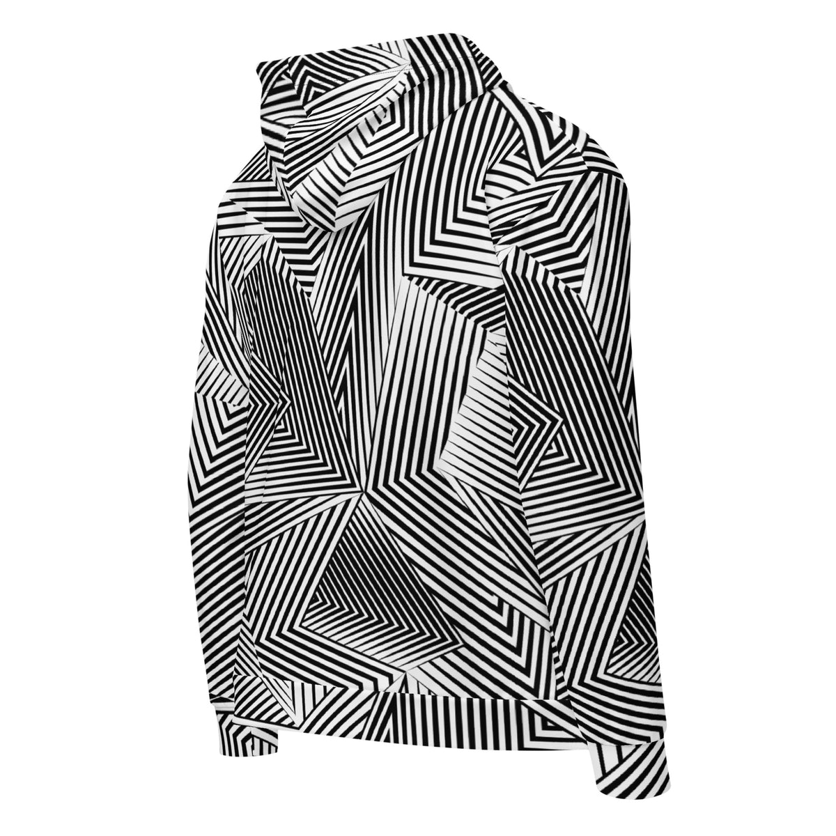 Dazzle Naval Camo Zip Hoodie, angled back view