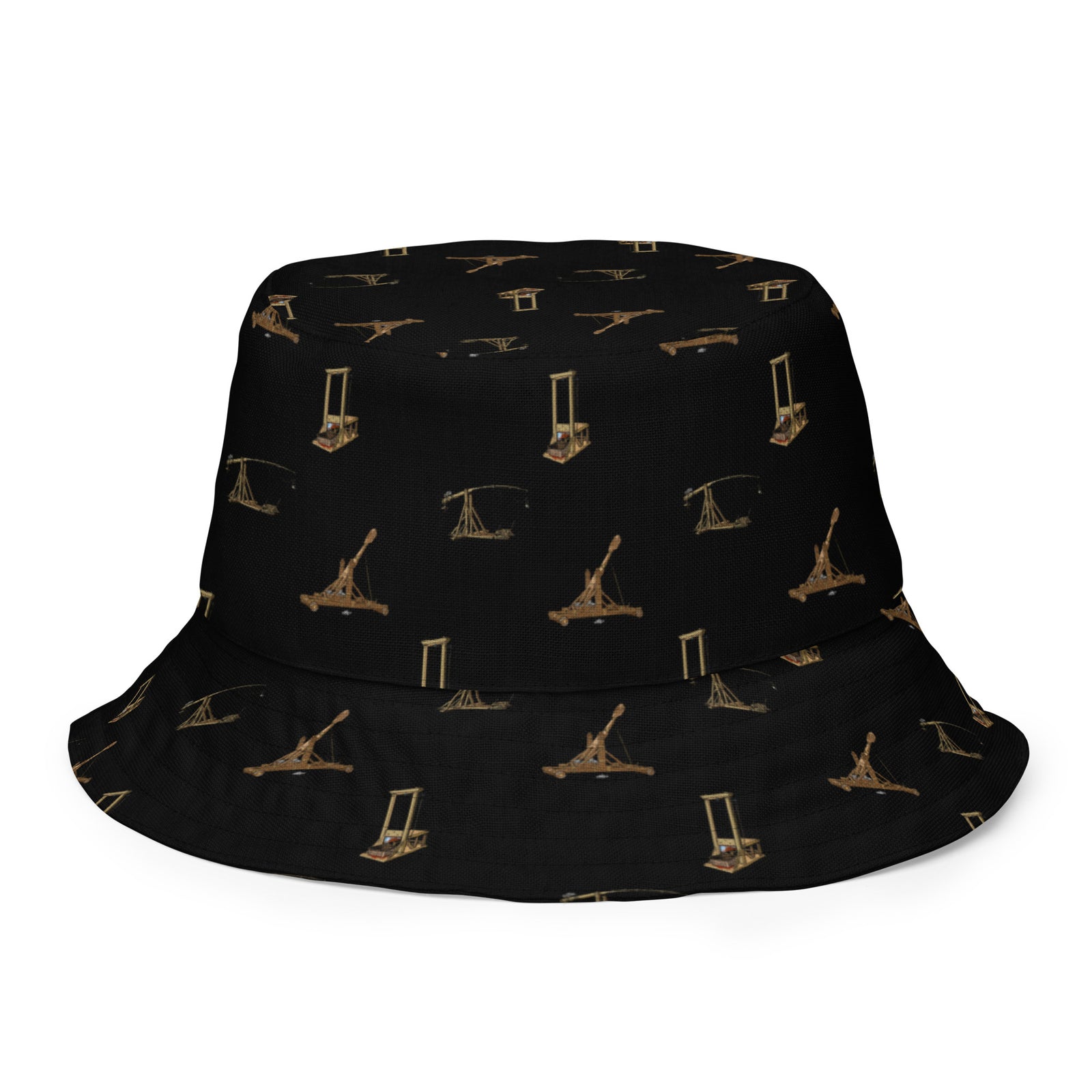 Catapults Trebuchets and Guillotines Liberty Maniacs Reversible bucket hat