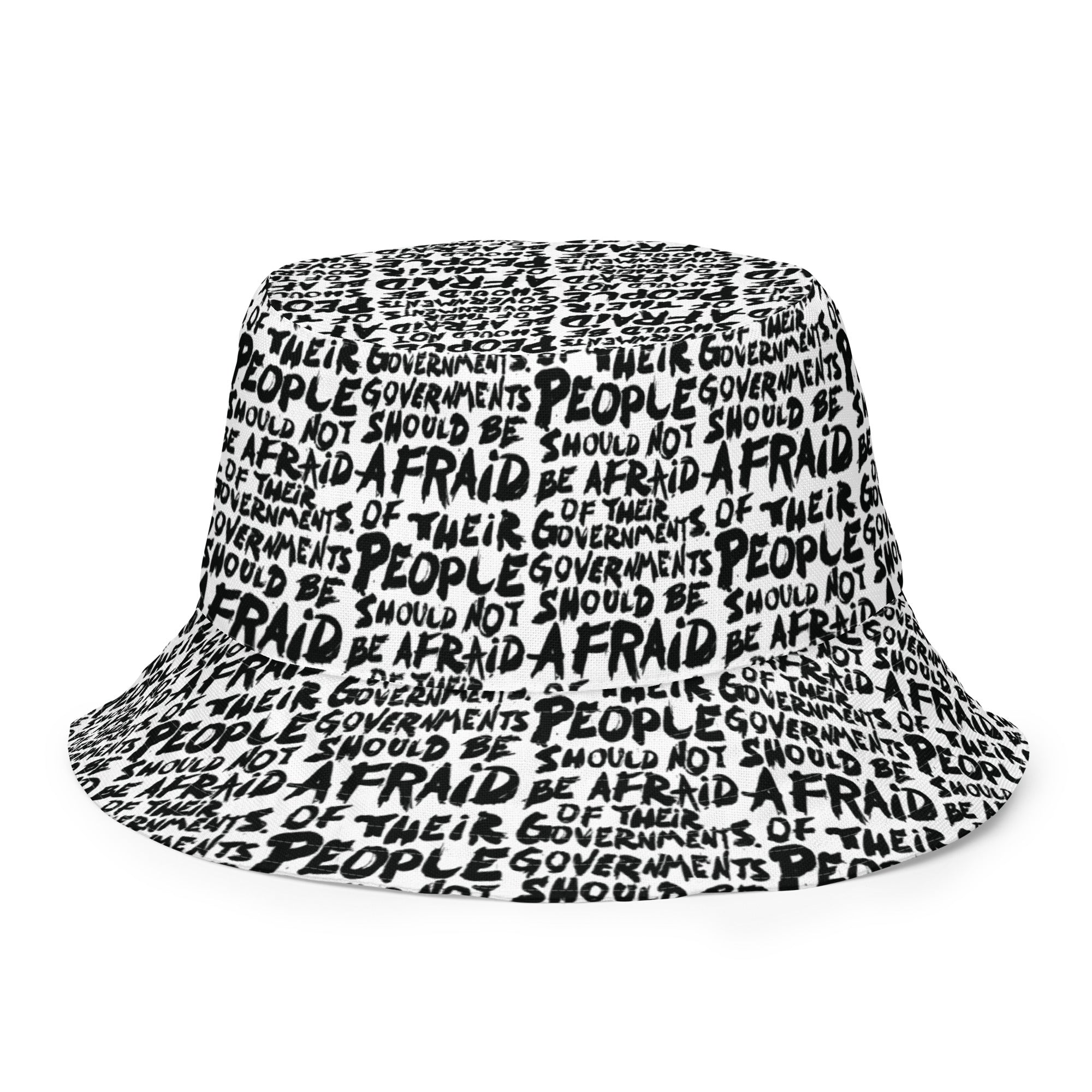 People Should Not Be Afraid of Their Governments Jefferson Quote Reversible Bucket Hat