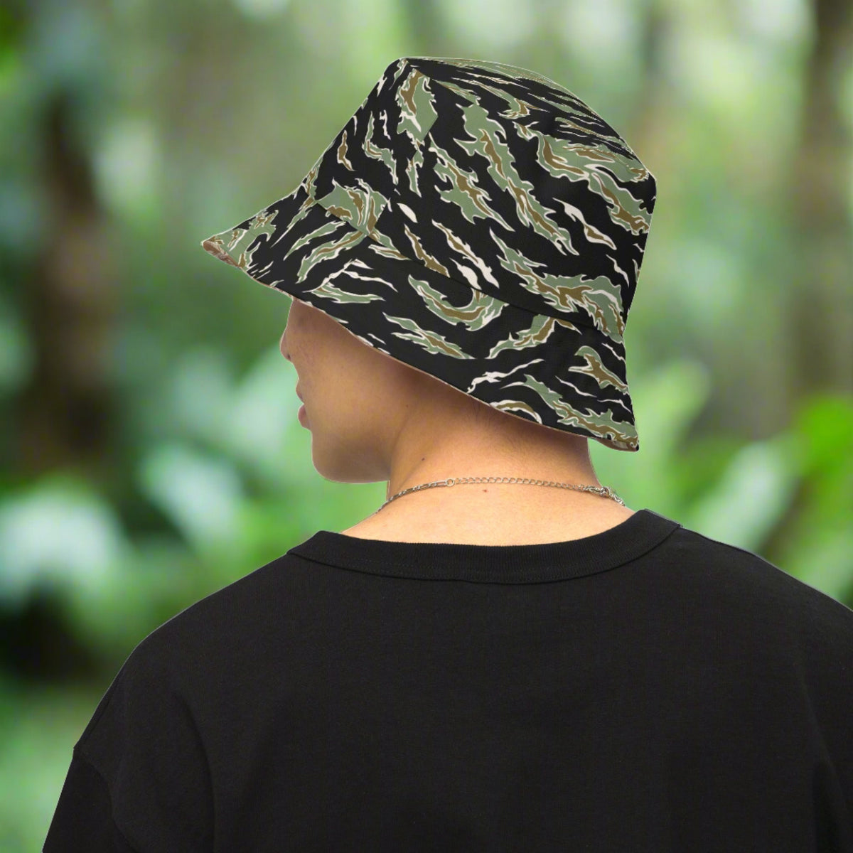 Tiger Stripe Jungle Camouflage Reversible bucket hat