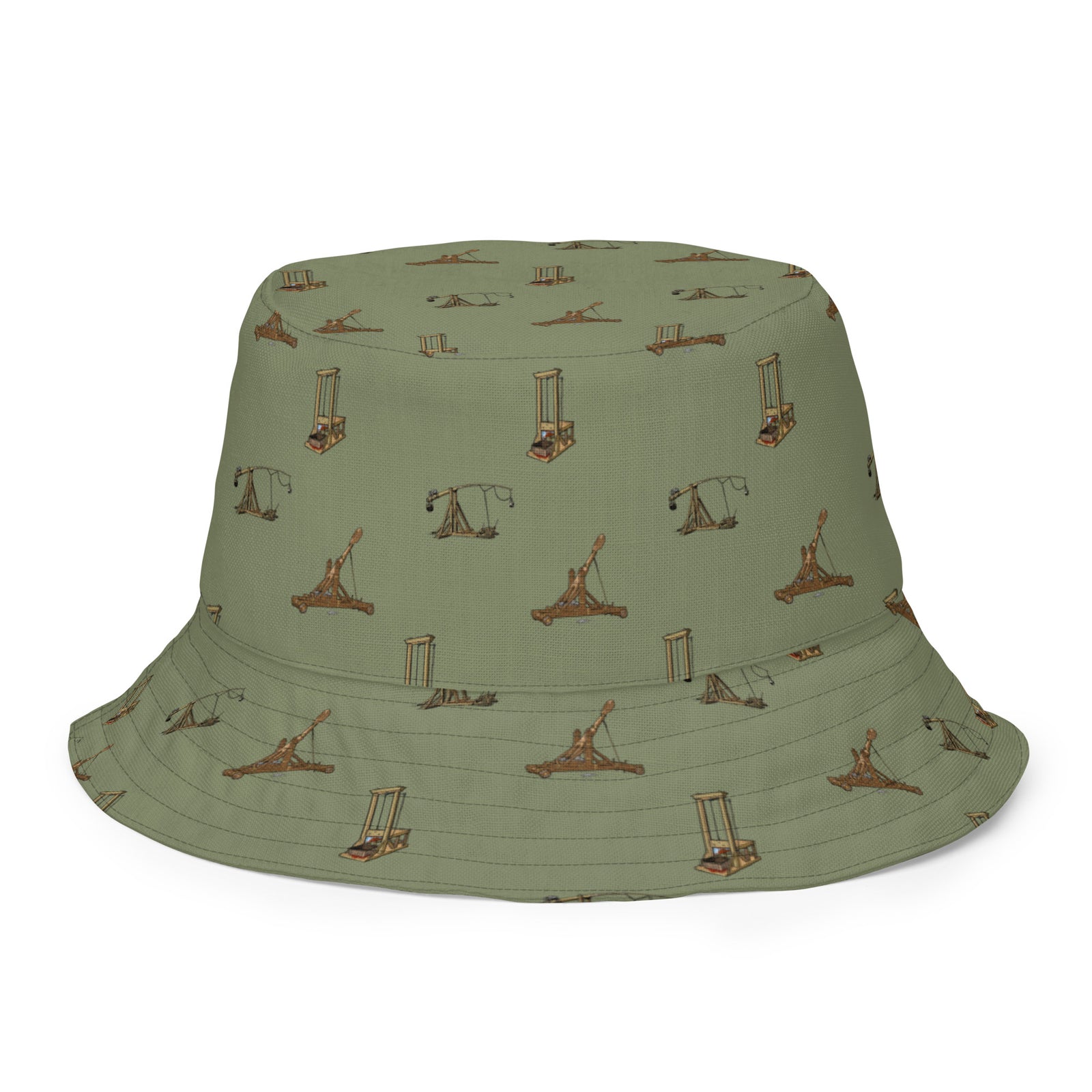 Catapults Trebuchets and Guillotines Liberty Maniacs Reversible bucket hat