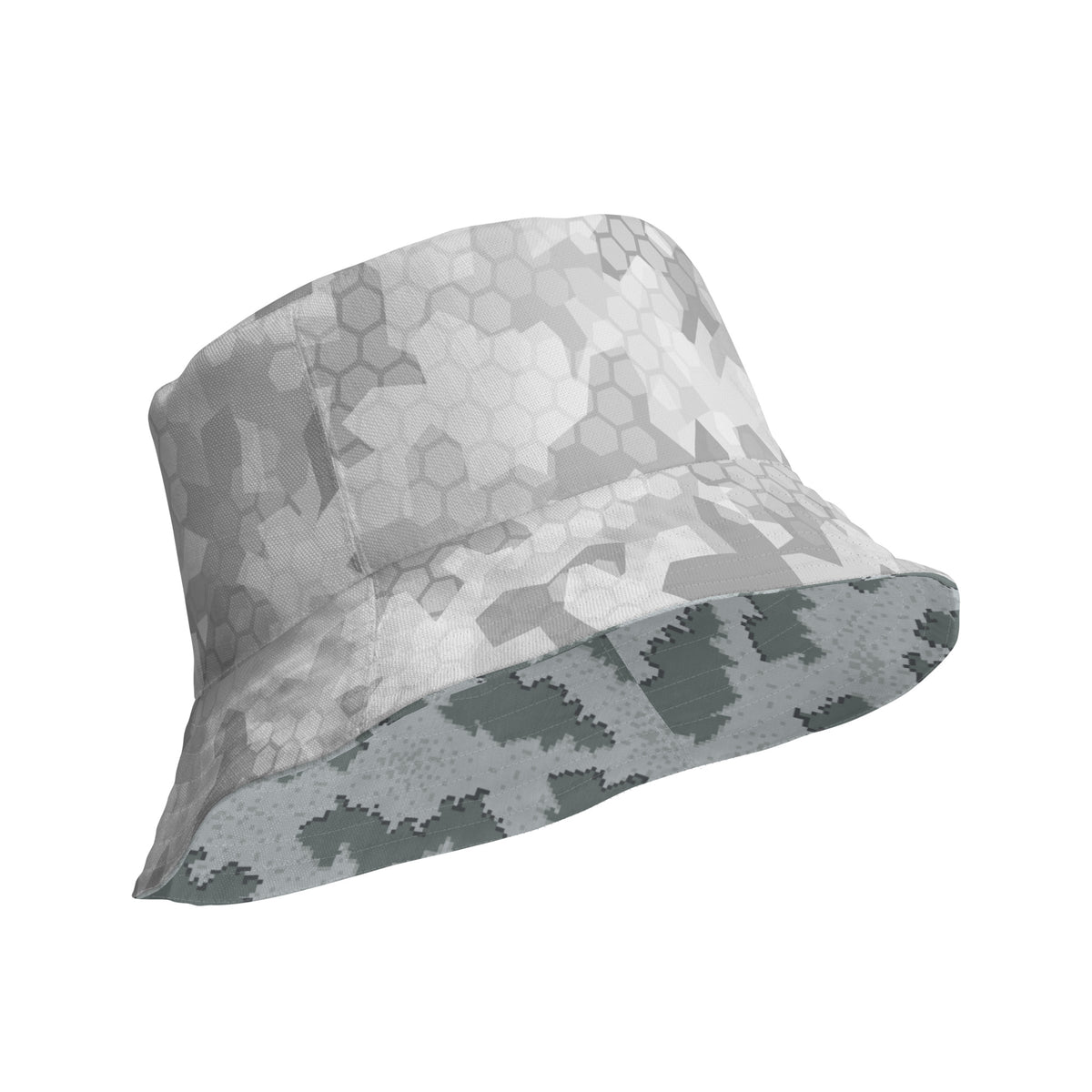 Arctic Shatter Winter Camo Reversible Bucket Hat