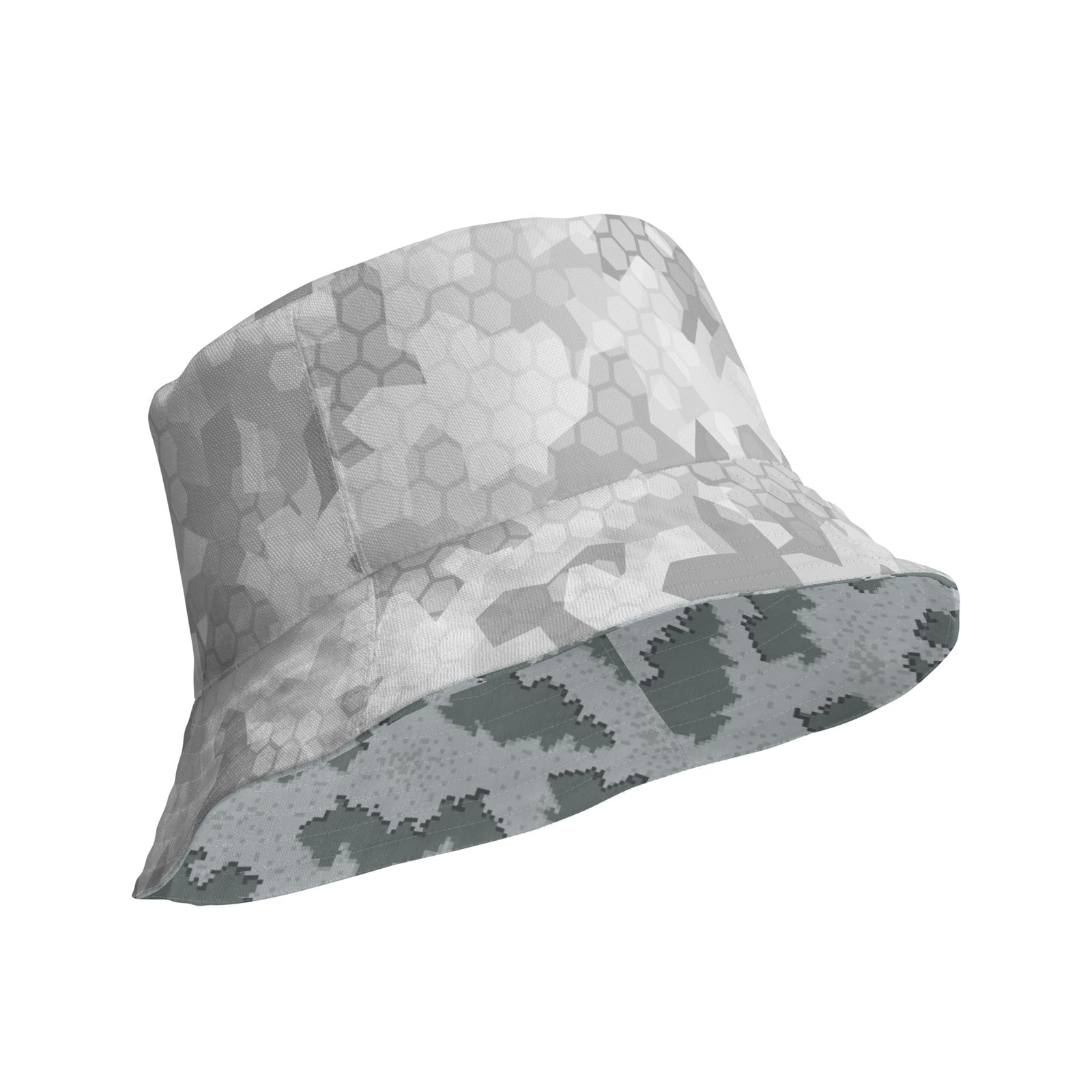 Arctic Shatter Winter Camo Reversible Bucket Hat
