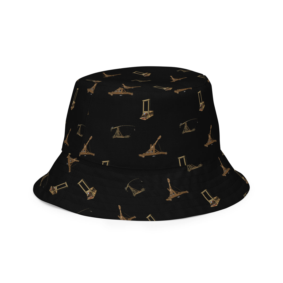 Catapults Trebuchets and Guillotines Liberty Maniacs Reversible bucket hat