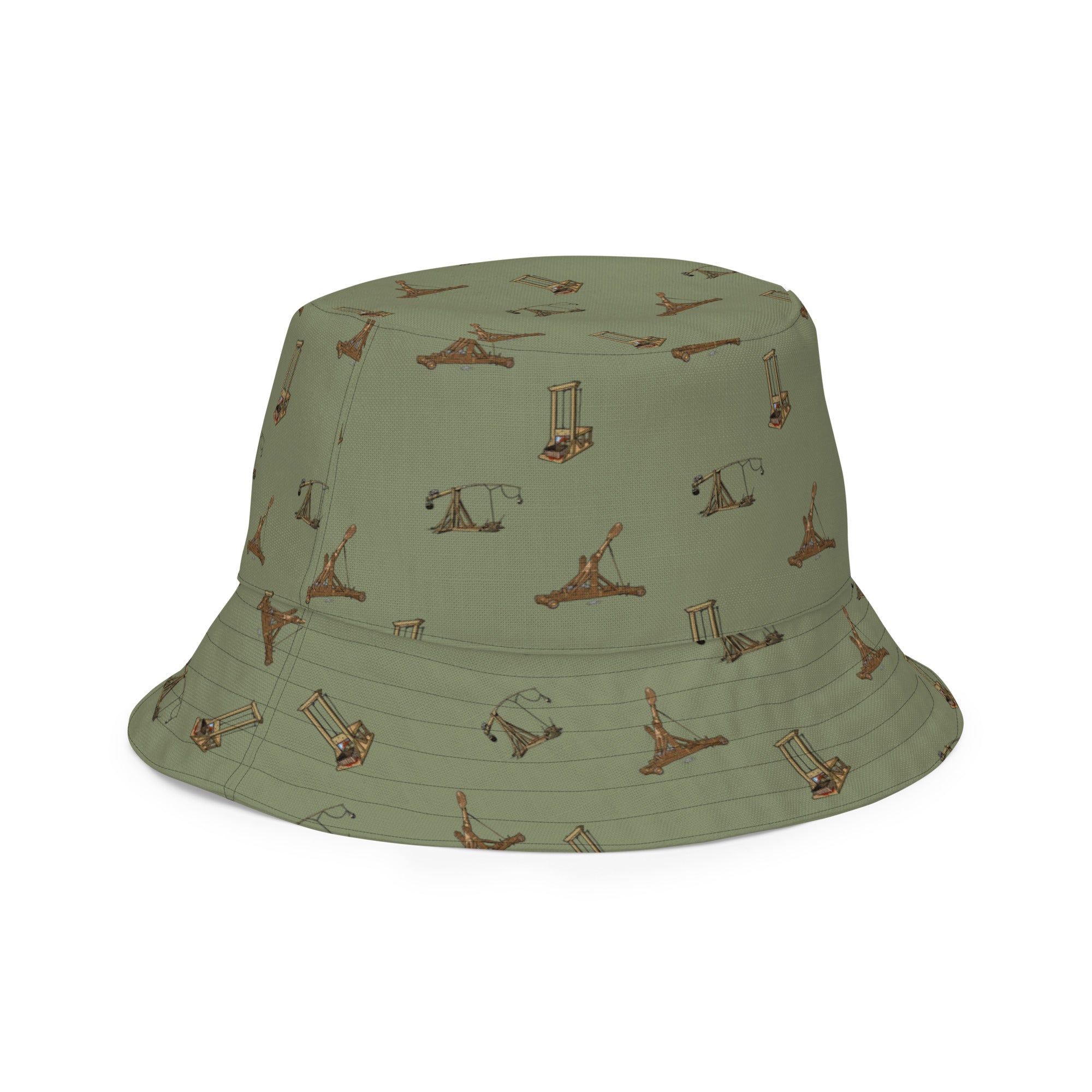 Catapults Trebuchets and Guillotines Liberty Maniacs Reversible bucket hat