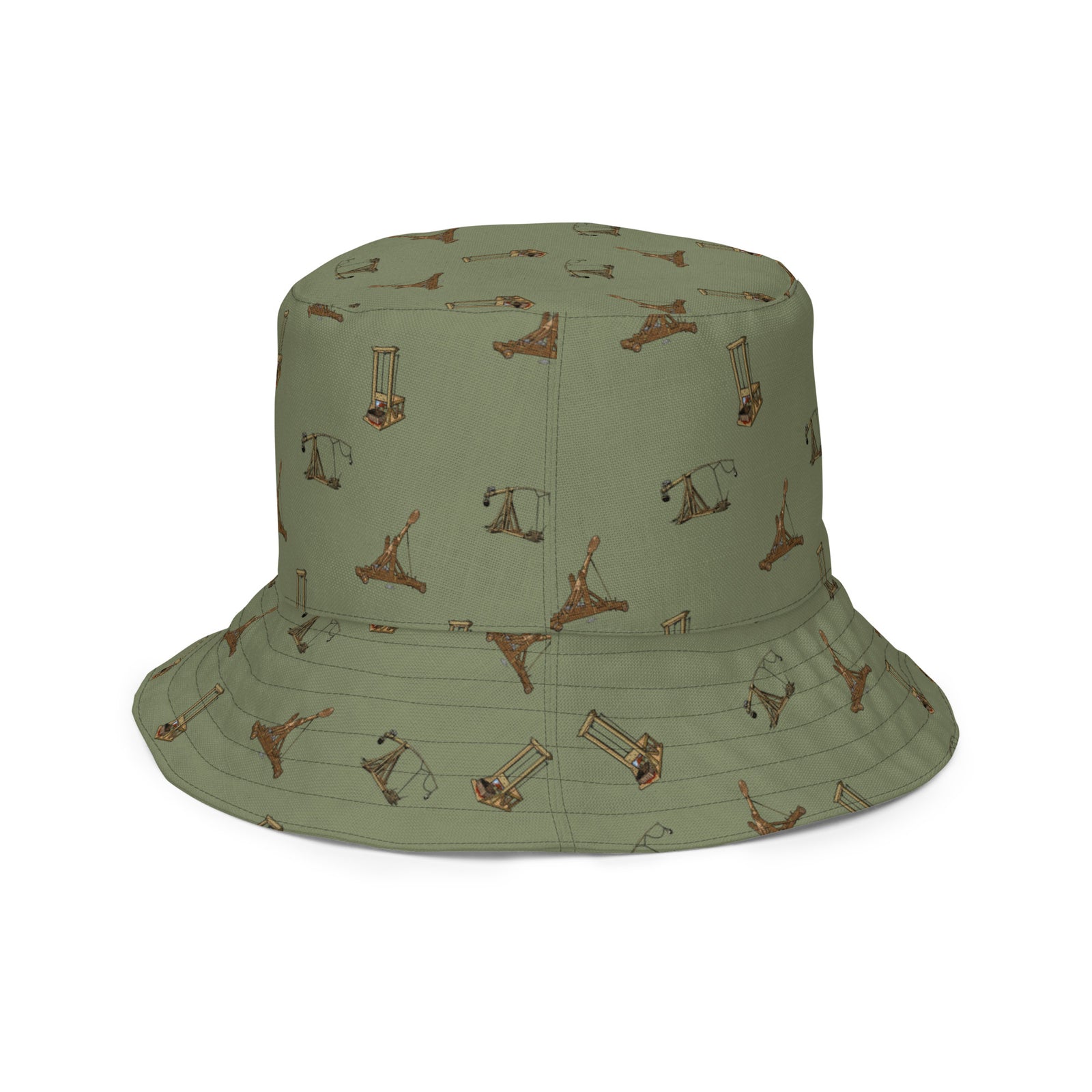 Catapults Trebuchets and Guillotines Liberty Maniacs Reversible bucket hat