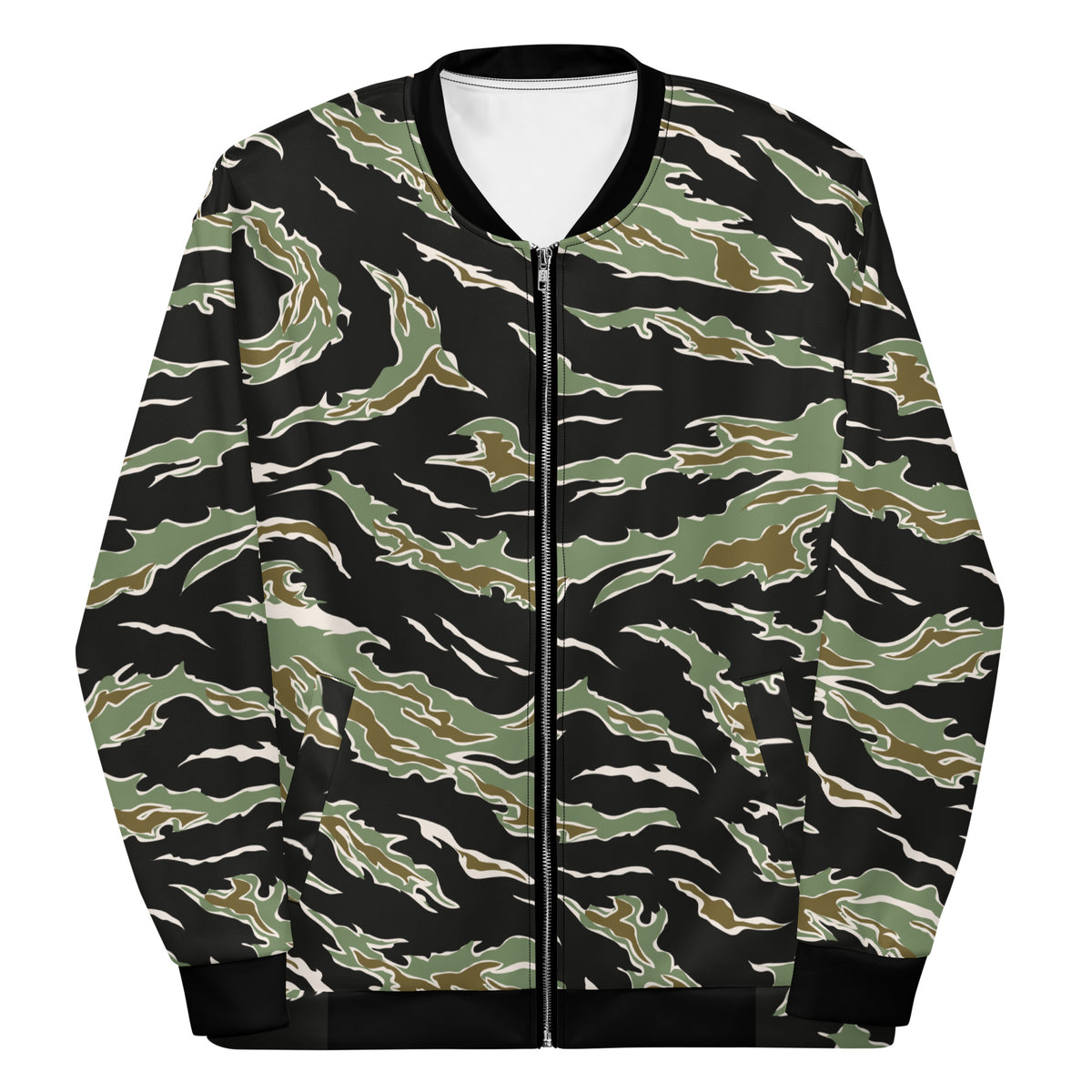Tiger Stripes Jungle Camp Unisex Bomber Jacket